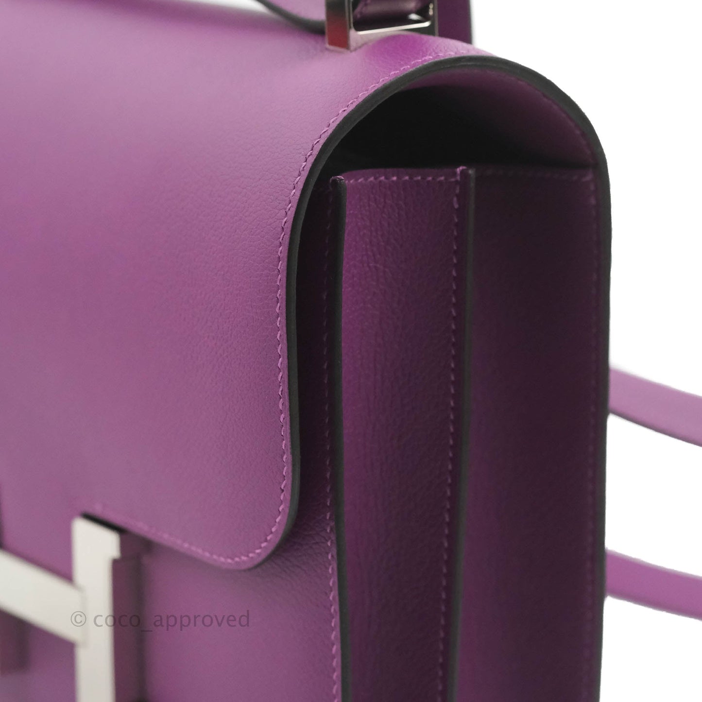 Hermès Constance 24 Anemone Evercolor Palladium Hardware