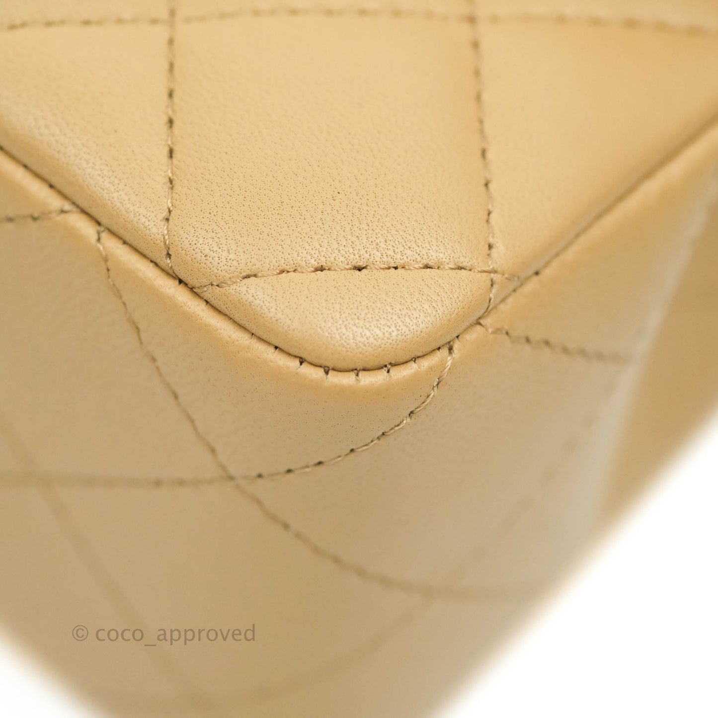 Chanel Quilted Mini Rectangular Lambskin Dark Beige Silver Hardware