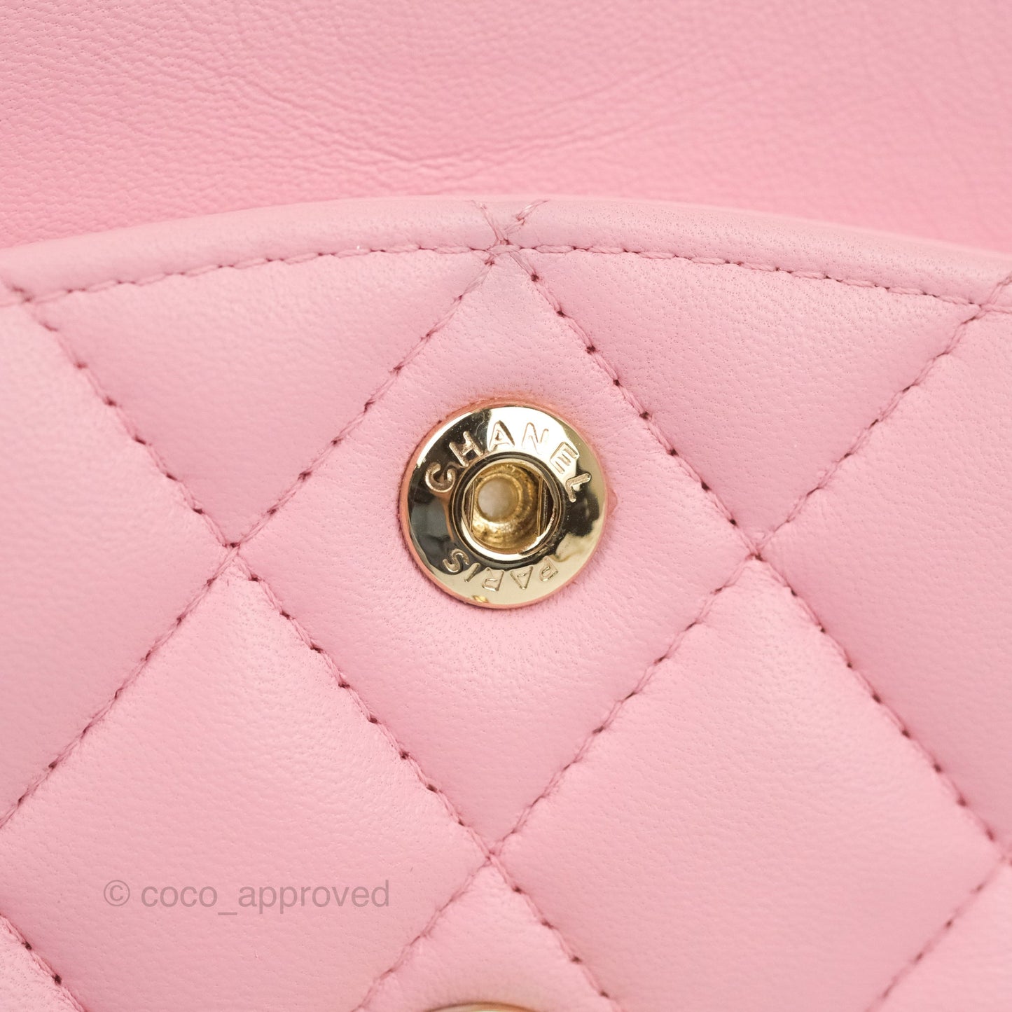 Chanel Small Classic Quilted Flap Pink Lambskin Gold Hardware