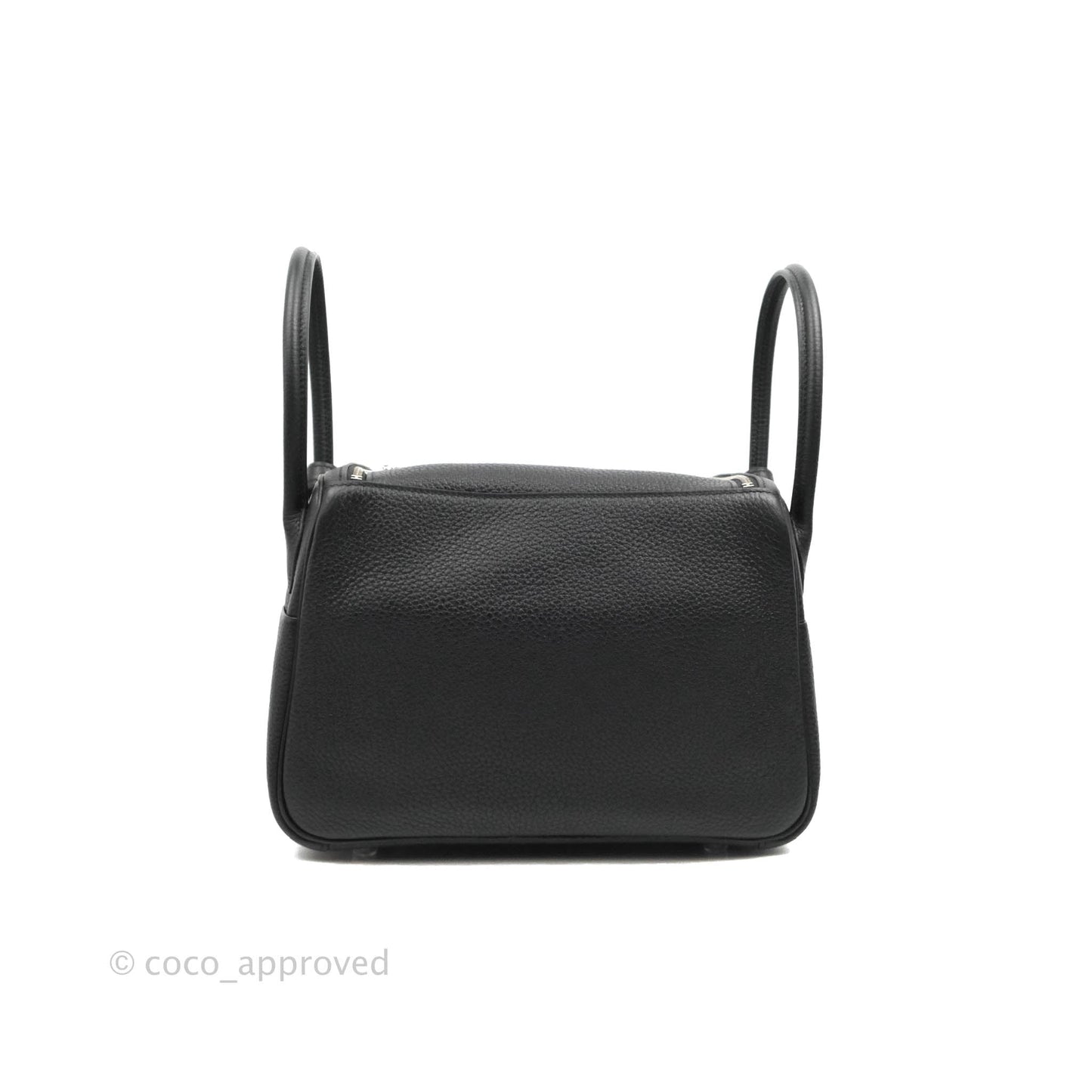 Hermès Lindy 26 Black Clemence Silver Hardware