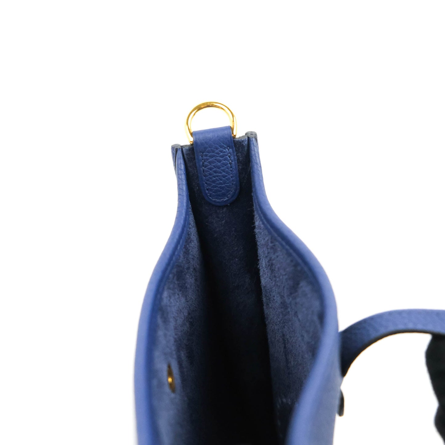 Hermès Mini Evelyne 16 Bleu Saphir/Bleu Indigo Taurillon Maurice Gold Hardware
