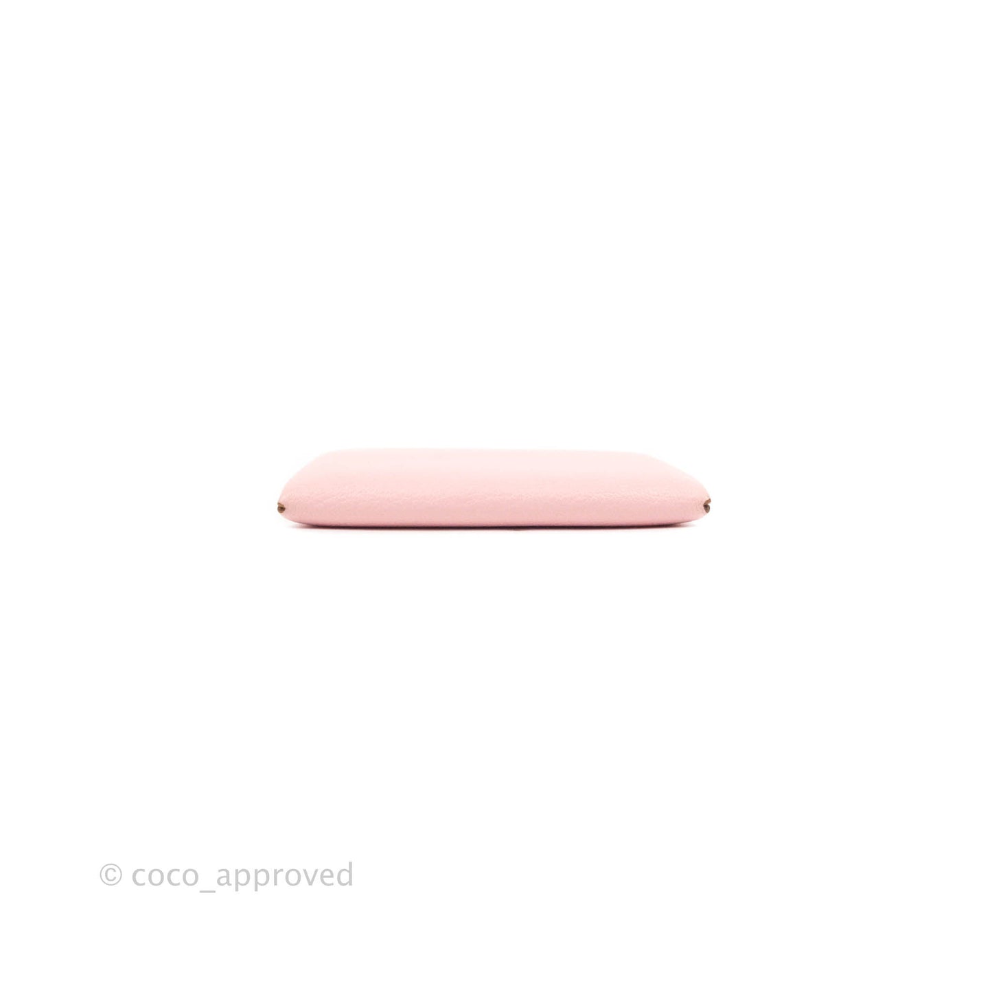 Hermès Calvi Card Holder Sakura Pink Chevre Mysore