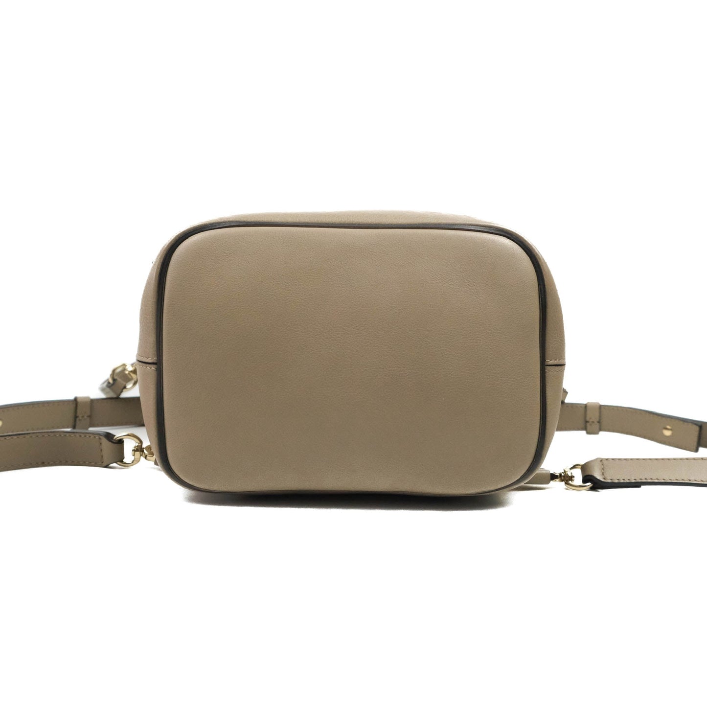 Chloe Small Faye Backpack Suede Calfskin Motty Grey Gold Hardware
