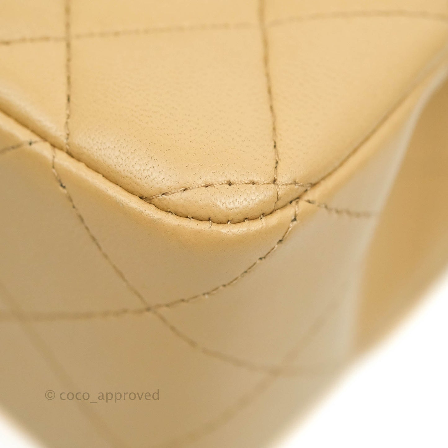 Chanel Quilted Mini Rectangular Lambskin Dark Beige Silver Hardware