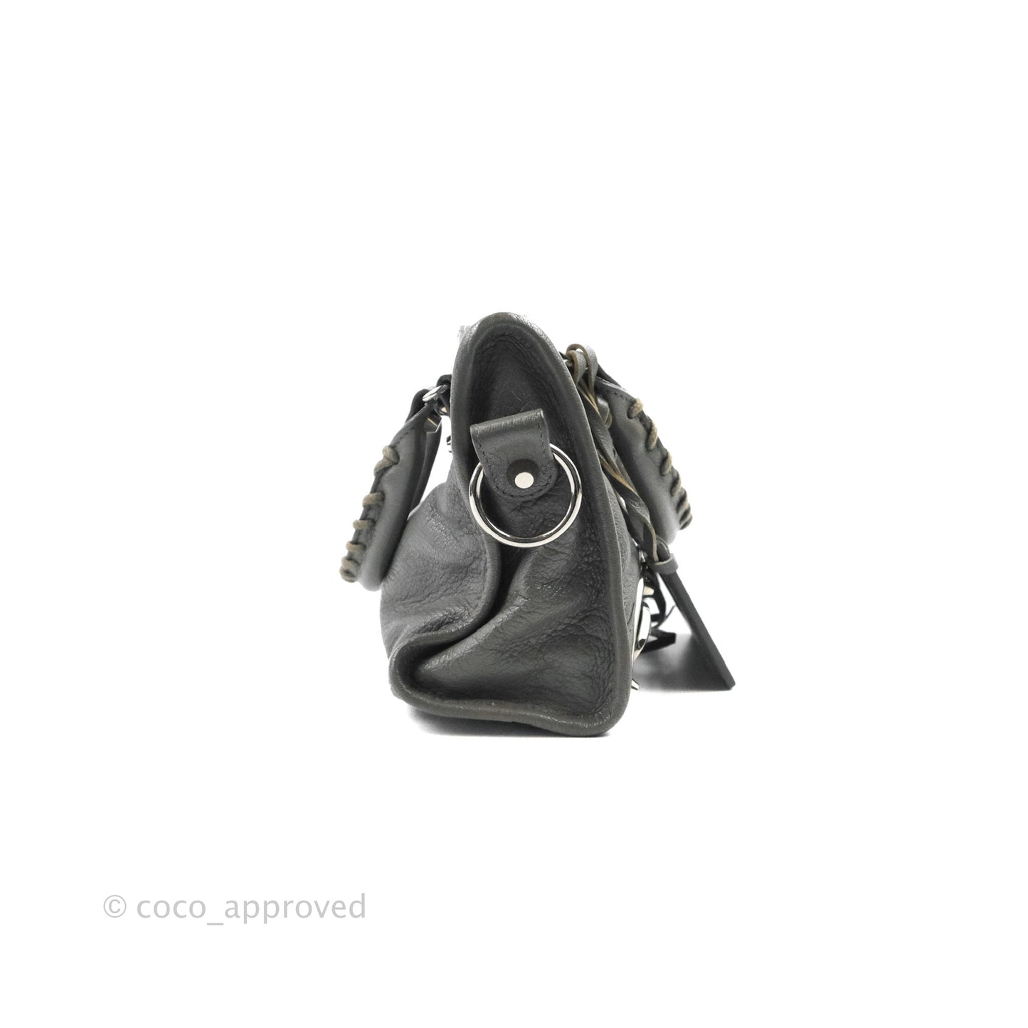 Balenciaga Classic Mini City Bag Grey Aged Calfskin Silver Hardware