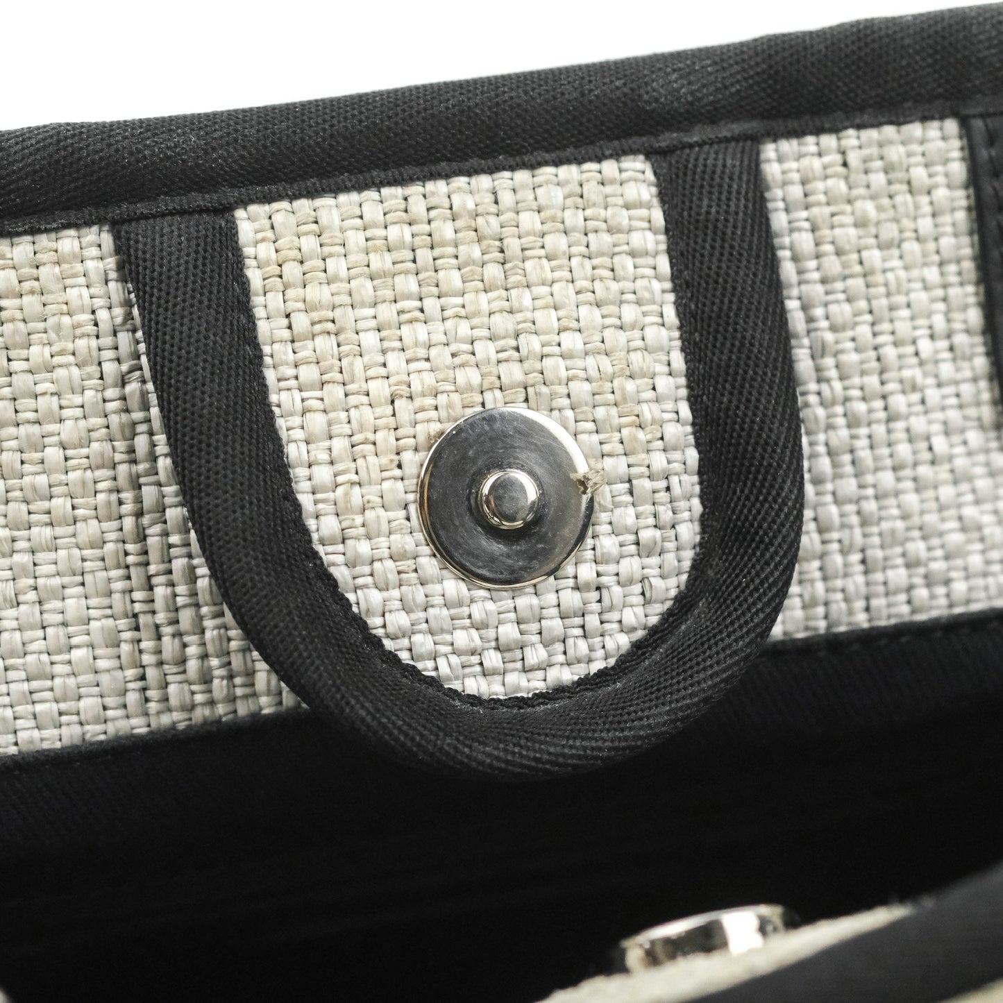 Chanel Medium Deauville Tote Light Grey Canvas