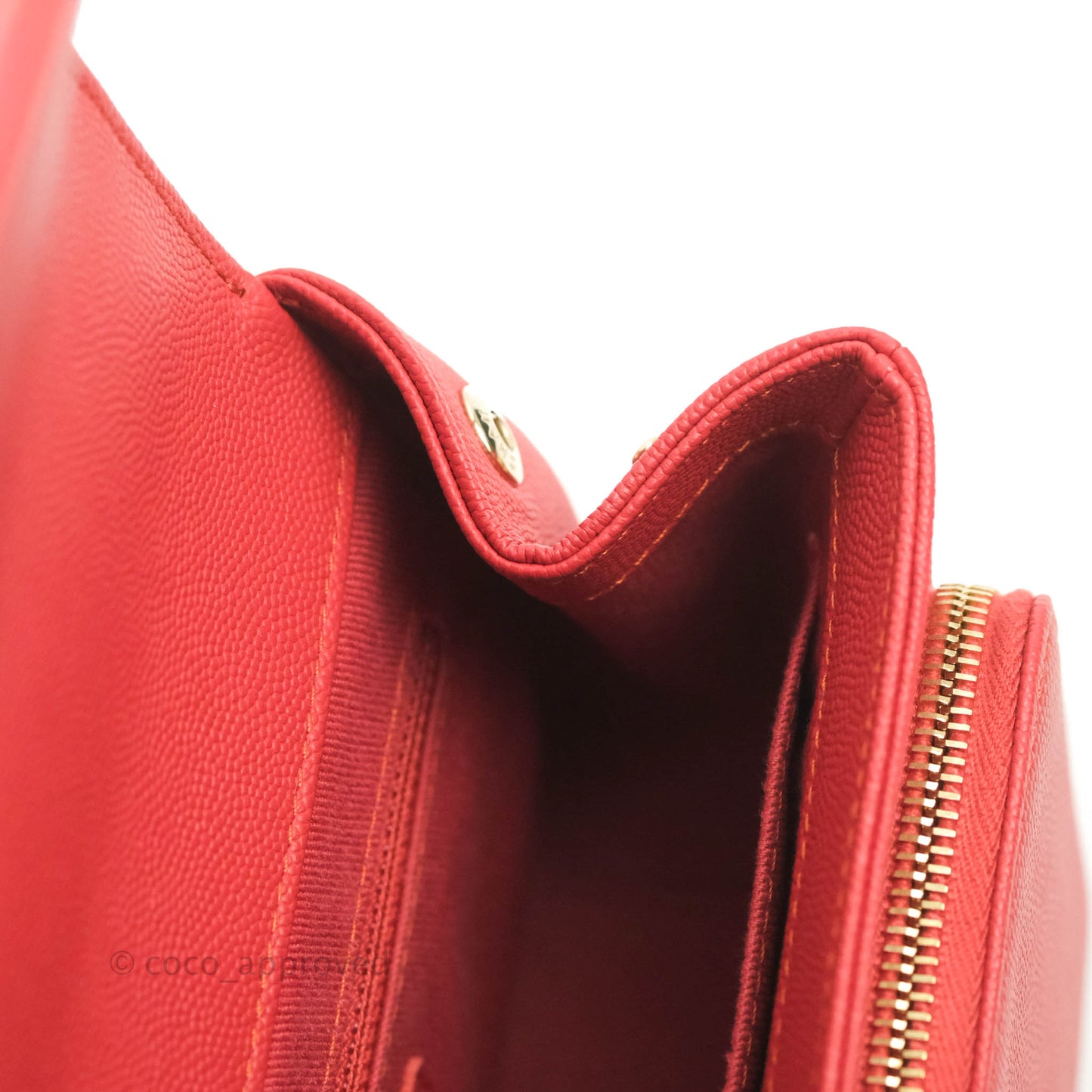 Chanel Quilted Small Business Affinity Flap Red Caviar Gold Hardware