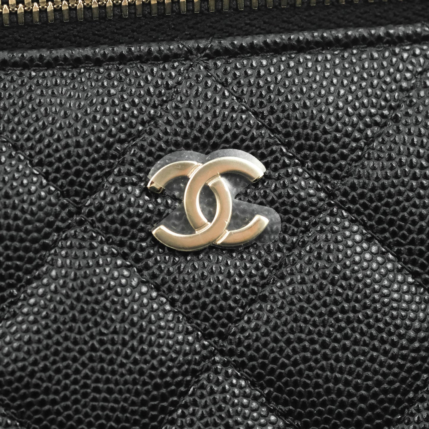 Chanel Vanity with Classic Chain Black Caviar Gold Hardware