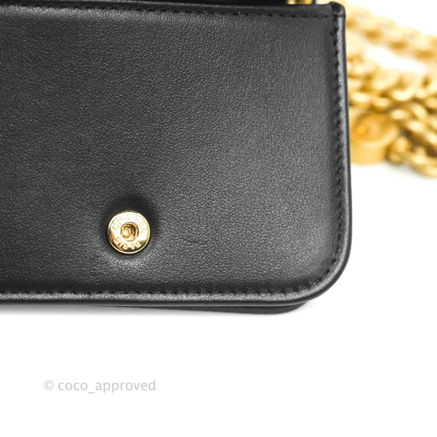 Chanel Quilted Belt Boy Bag Black Caviar Chevron Flap Waist