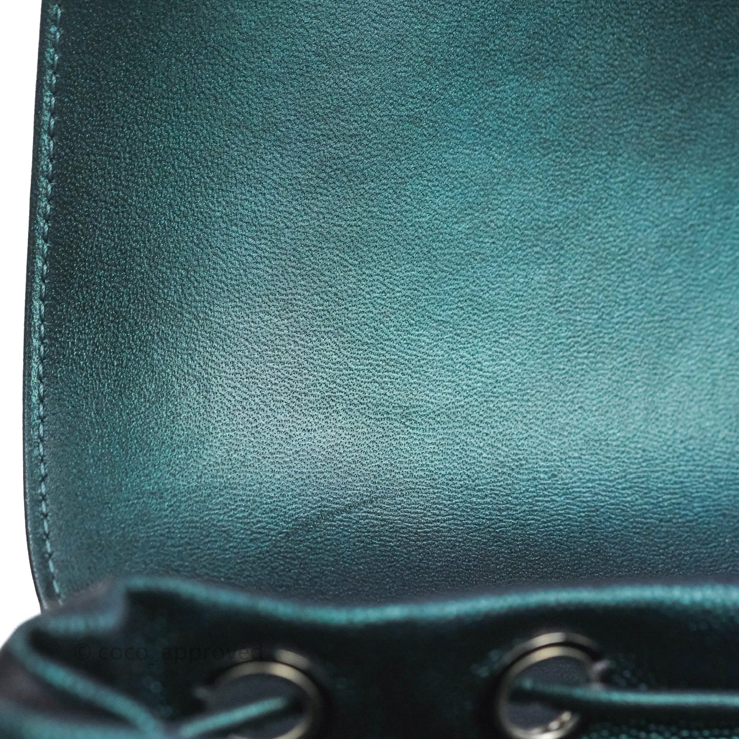 Chanel Quilted CC Filigree Backpack Caviar Iridescent Dark Turquoise Rainbow Hardware