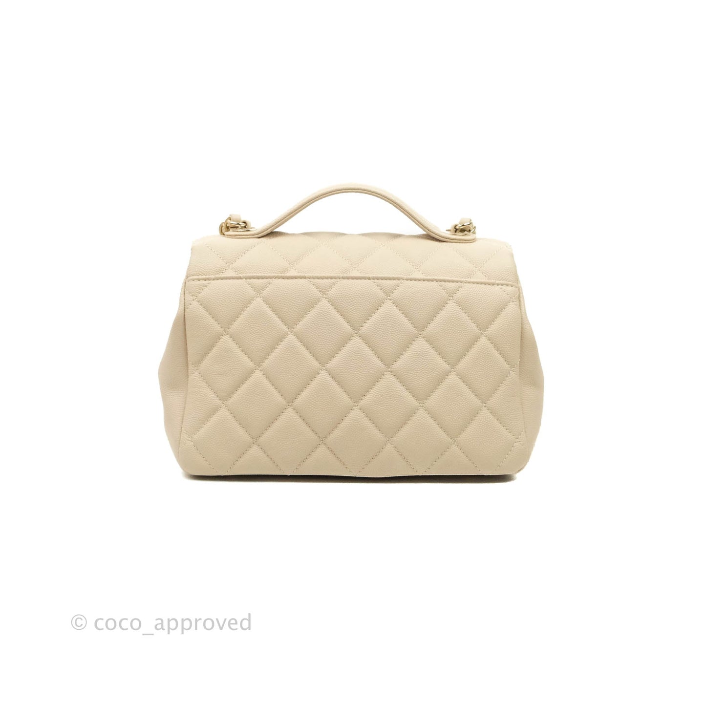 Chanel Quilted Medium Business Affinity Flap Light Beige Caviar Gold Hardware 20B