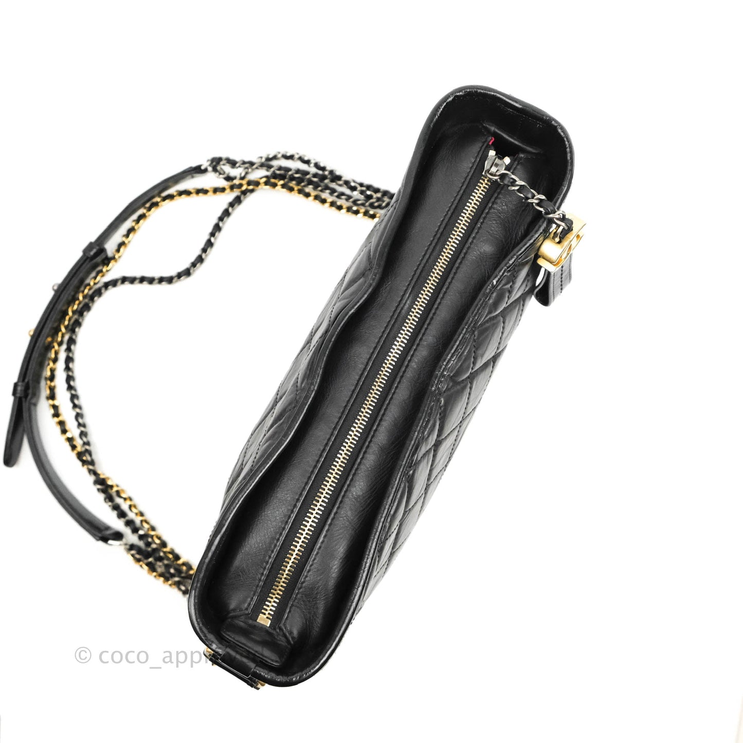 Chanel Quilted Medium Gabrielle Hobo Black Aged Calfskin Mixed Hardware