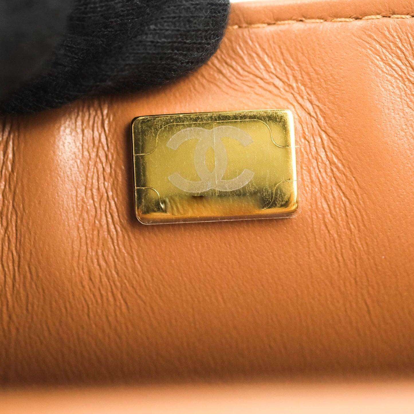 Chanel Quilted Mini Rectangular Flap Caramel Lambskin Gold Hardware 22S