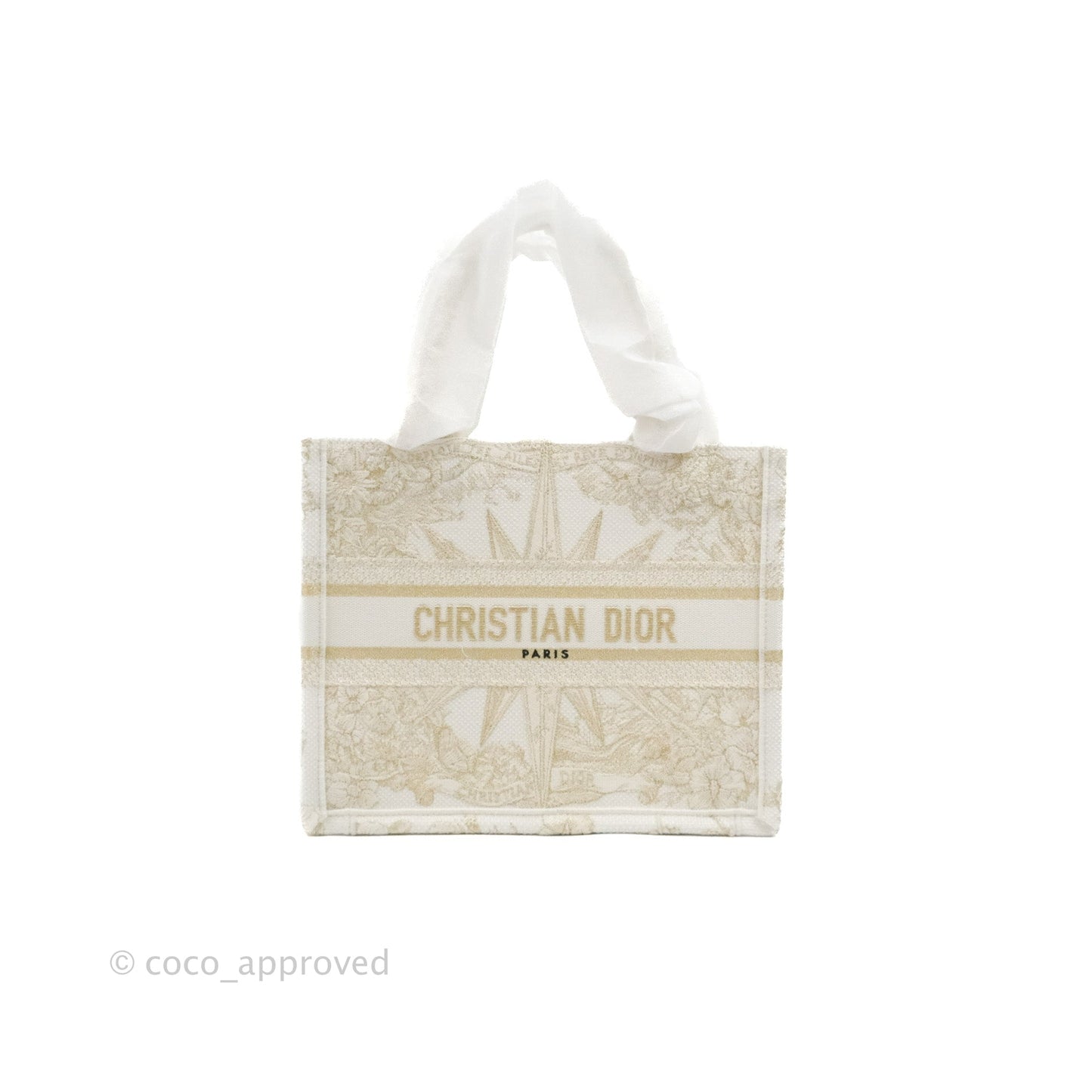 Dior Small Book Tote Dior Rêve d'Infini Embroidery with Gold-Tone Metallic Thread