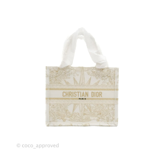 Dior Small Book Tote Dior Rêve d'Infini Embroidery with Gold-Tone Metallic Thread