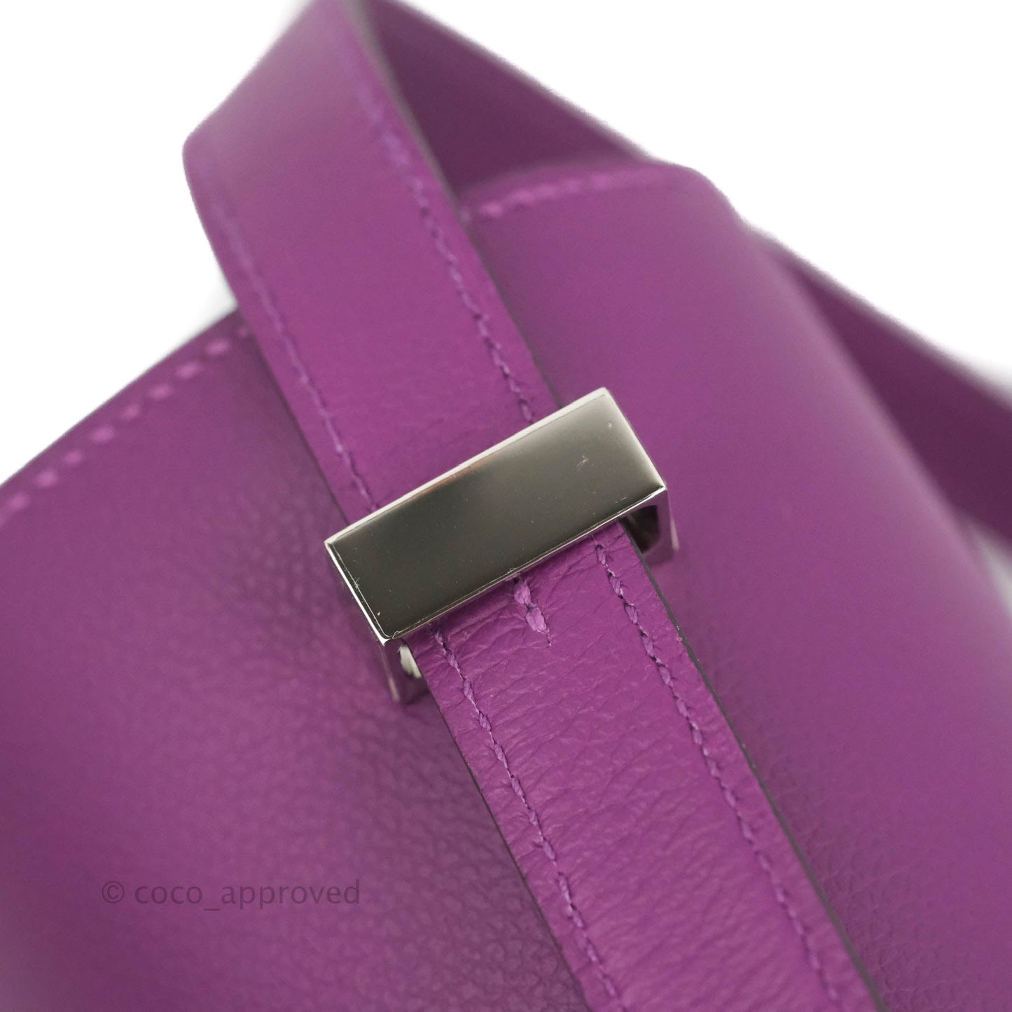 Hermès Constance 24 Anemone Evercolor Palladium Hardware