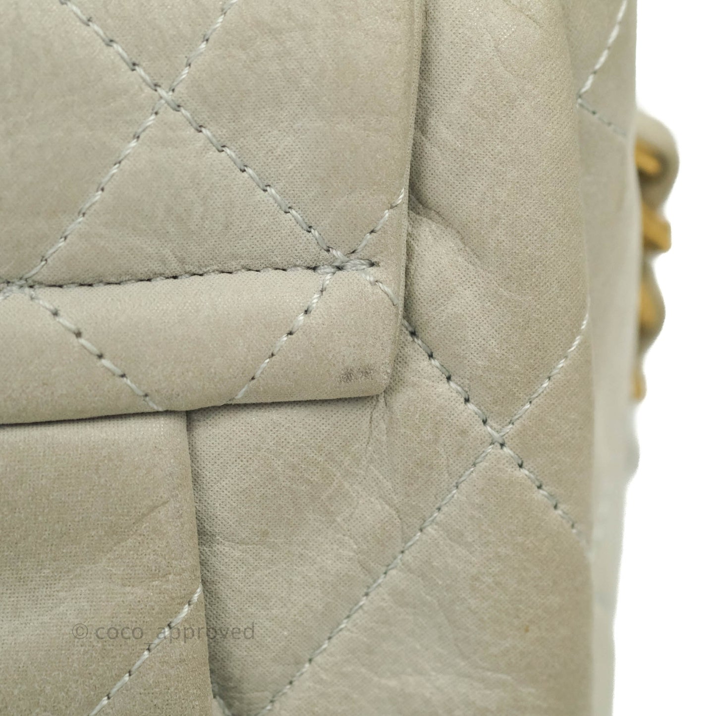 Chanel Iridescent Calfskin Quilted Chic Quilt Flap Grey Gold Hardware