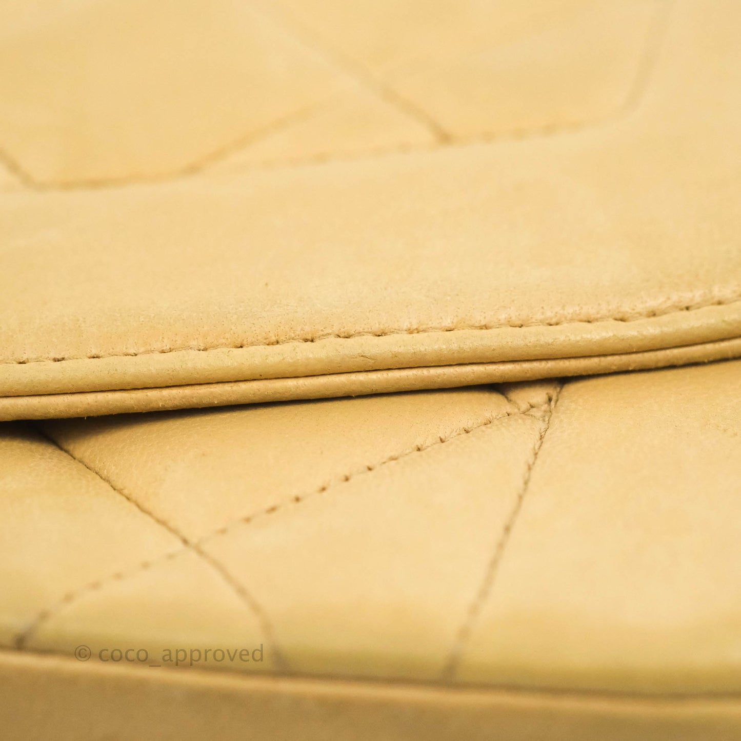 Chanel Vintage Small Quilted Classic Diana Flap Bag Beige Lambskin 24K Gold Hardware