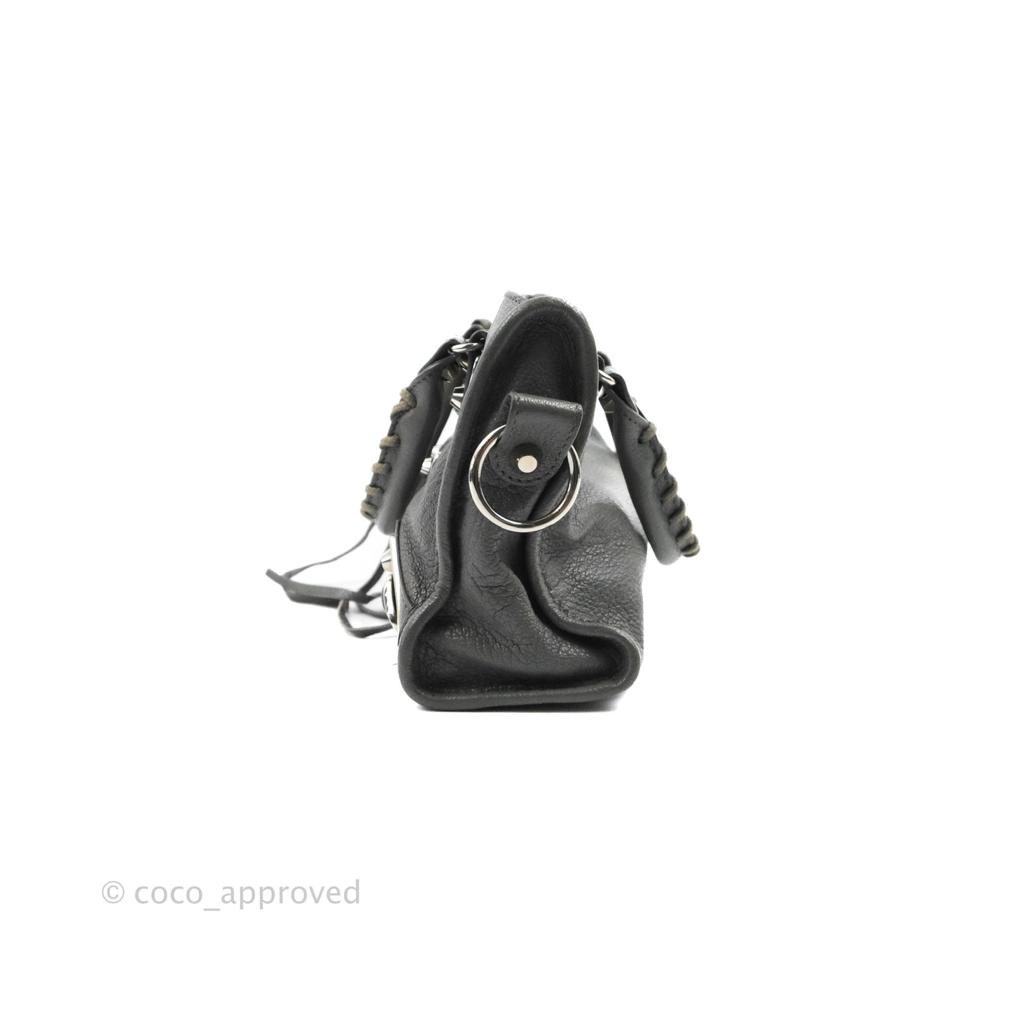 Balenciaga Classic Mini City Bag Grey Aged Calfskin Silver Hardware