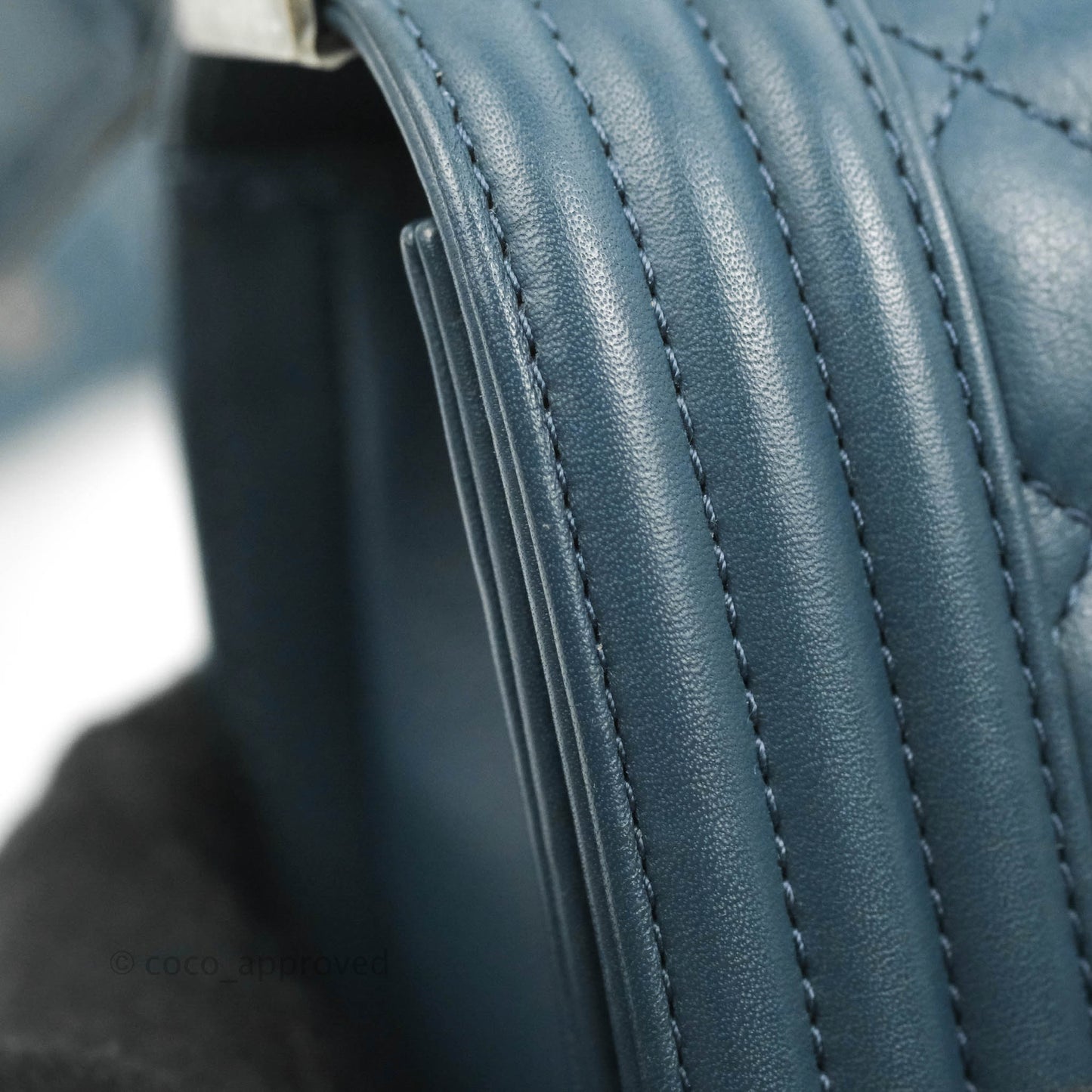 Chanel Boy Small Navy Calfskin Ruthenium Hardware
