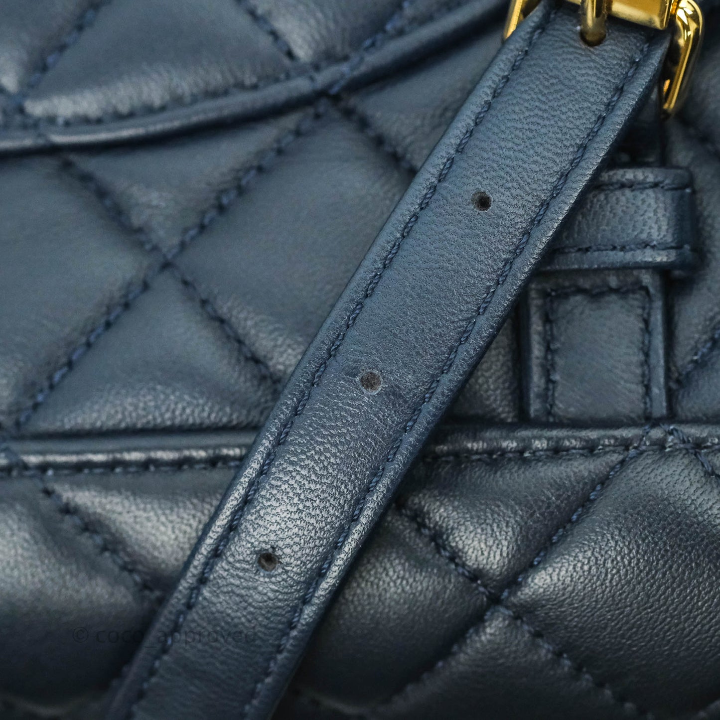 Chanel Small Quilted Urban Spirit Backpack Navy Gold Hardware