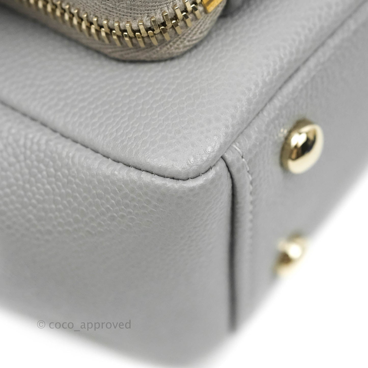 Chanel Quilted Small Business Affinity Flap Grey Caviar Gold Hardware