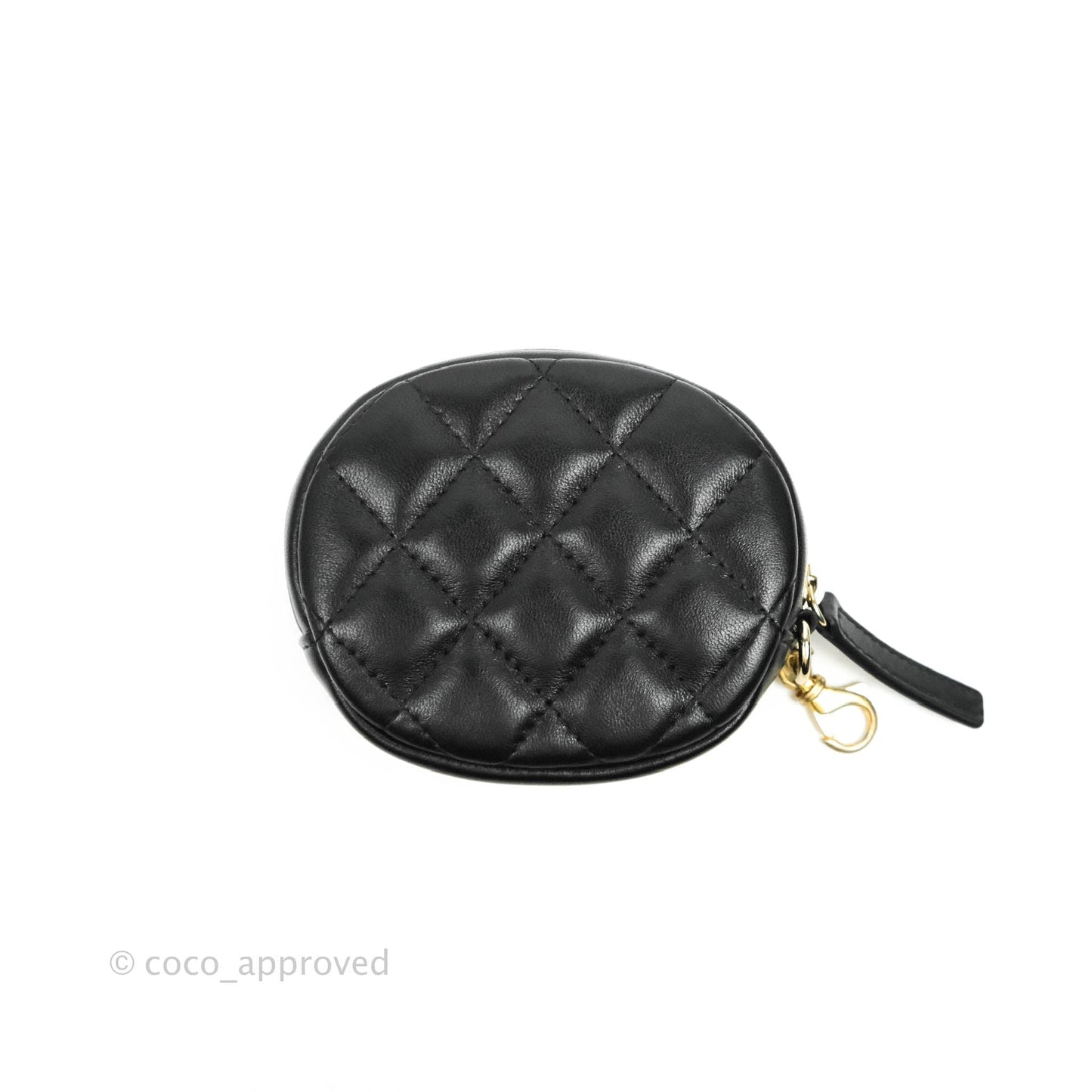 Chanel 19 Houndstooth Tweed Clutch with Chain & Coin Purse Beige Black
