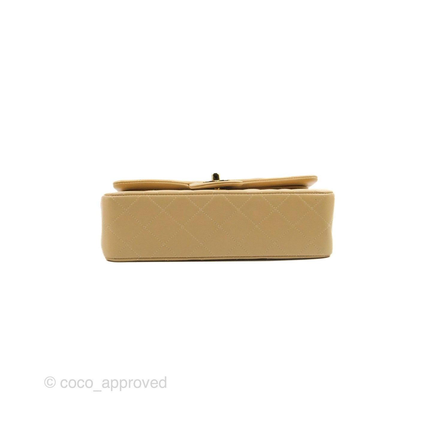 Chanel Classic Vintage Small Flap Beige Lambskin 24K Gold Hardware