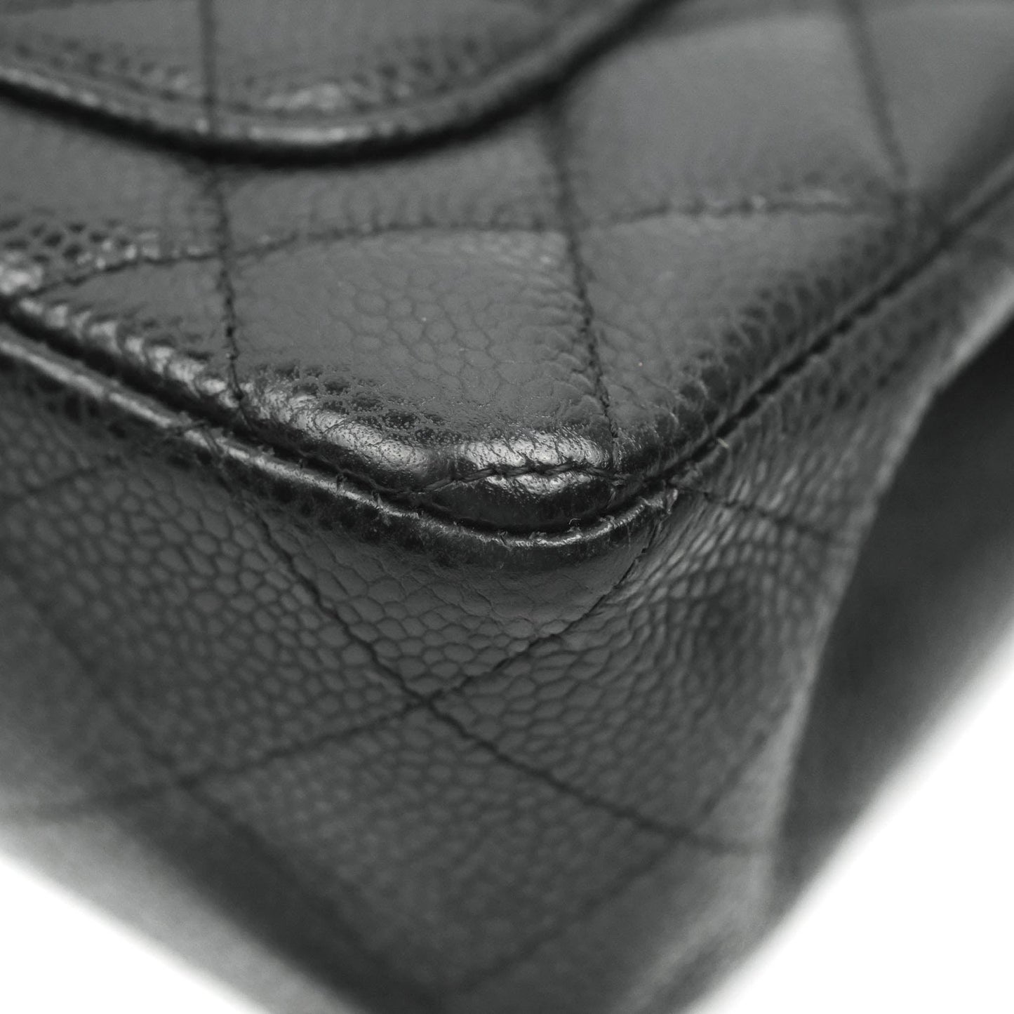 Chanel Quilted Mini Rectangular Flap Black Caviar Silver Hardware 18S