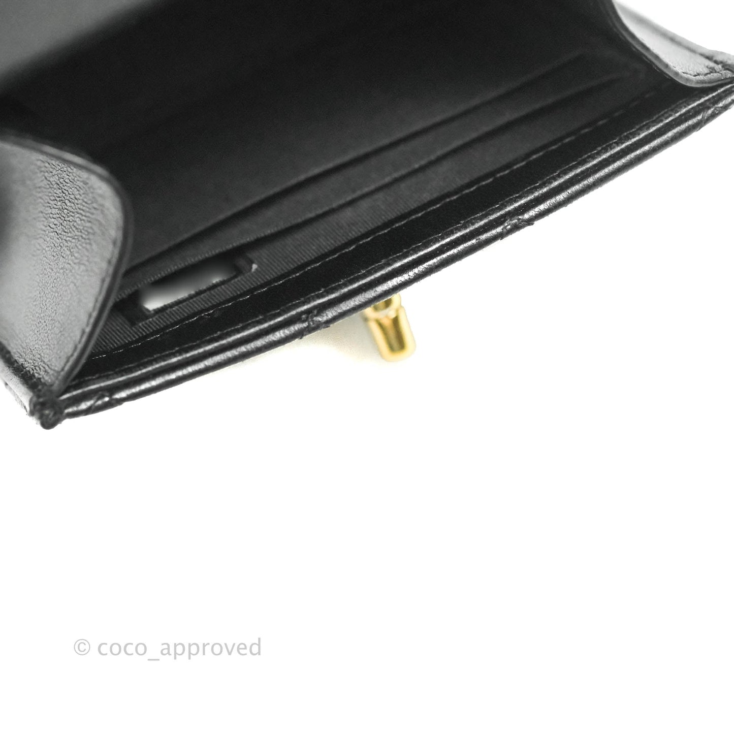 Chanel Mini Quilted Trendy CC Clutch With Chain Black Lambskin Gold Hardware
