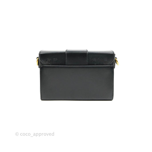 Christian Dior 30 Montaigne Box Bag Black Calfskin Gold Hardware