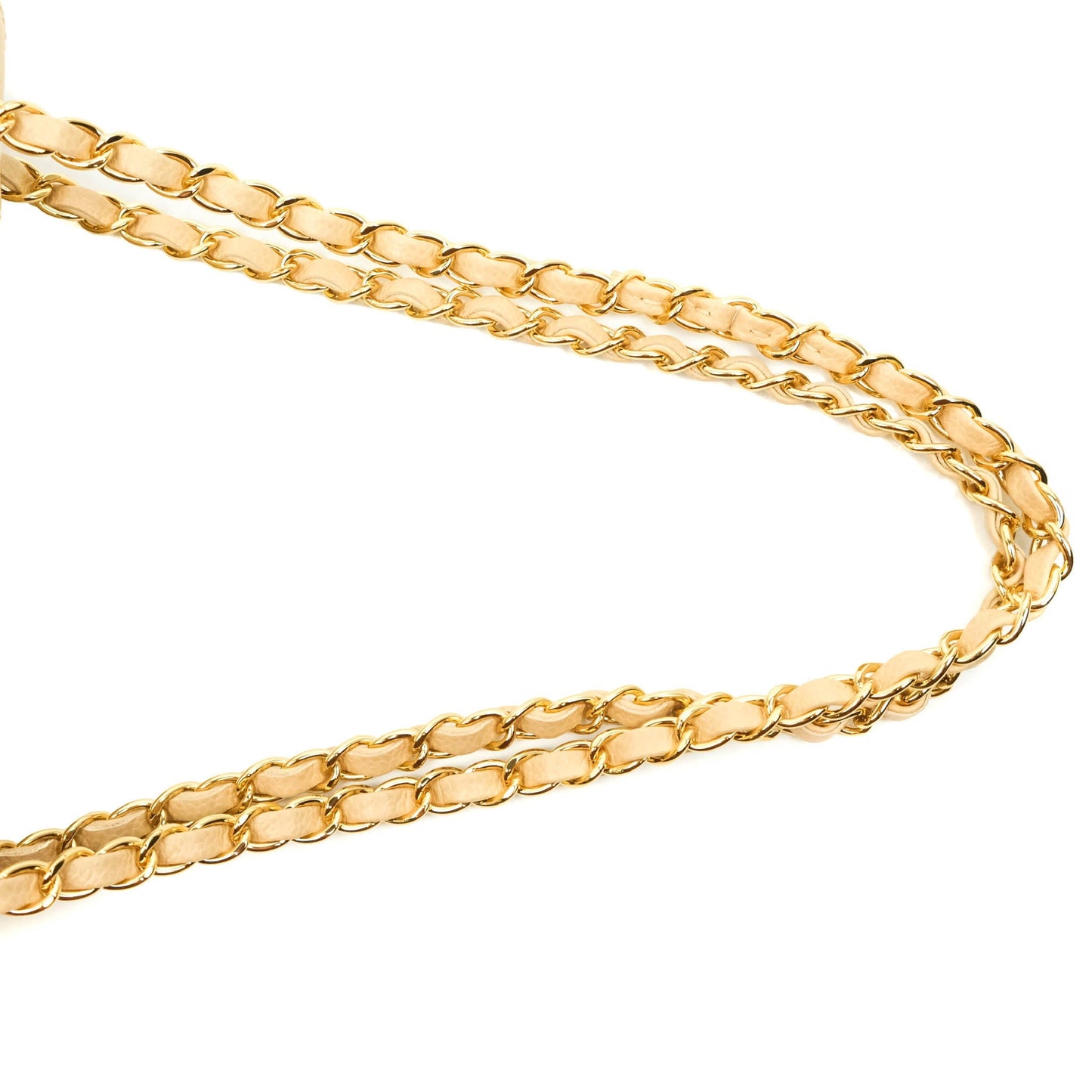 Chanel Small Classic Quilted Flap Beige Caviar Gold Hardware