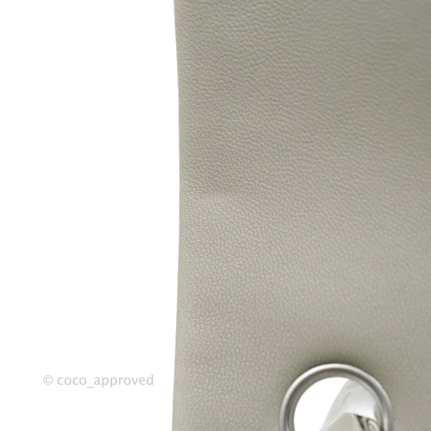 Chanel Quilted Mini Rectangular Grey Lambskin Silver Hardware 19B