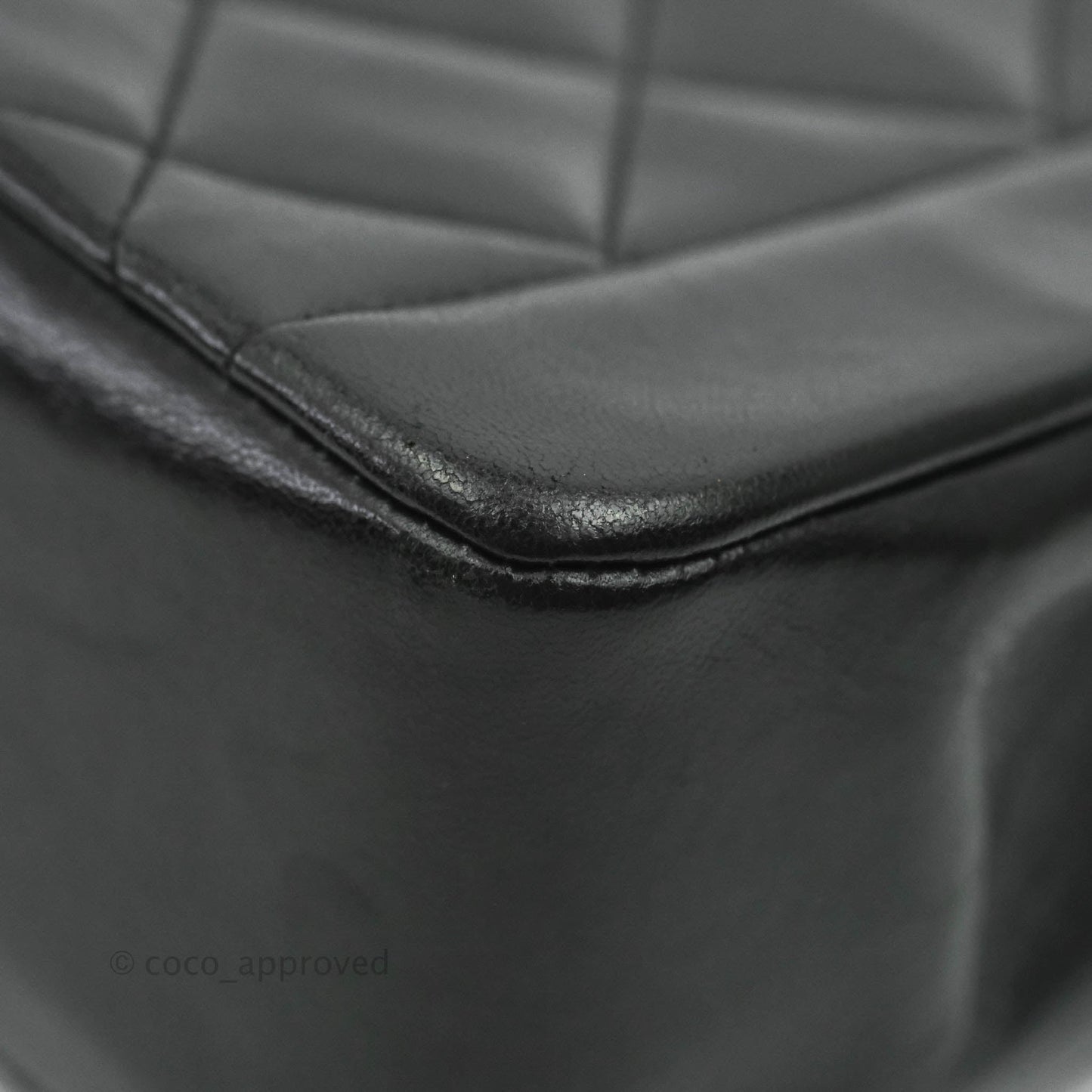 Chanel Black Quilted Lambskin Small Vintage Classic Diana Flap 24K Gold Hardware