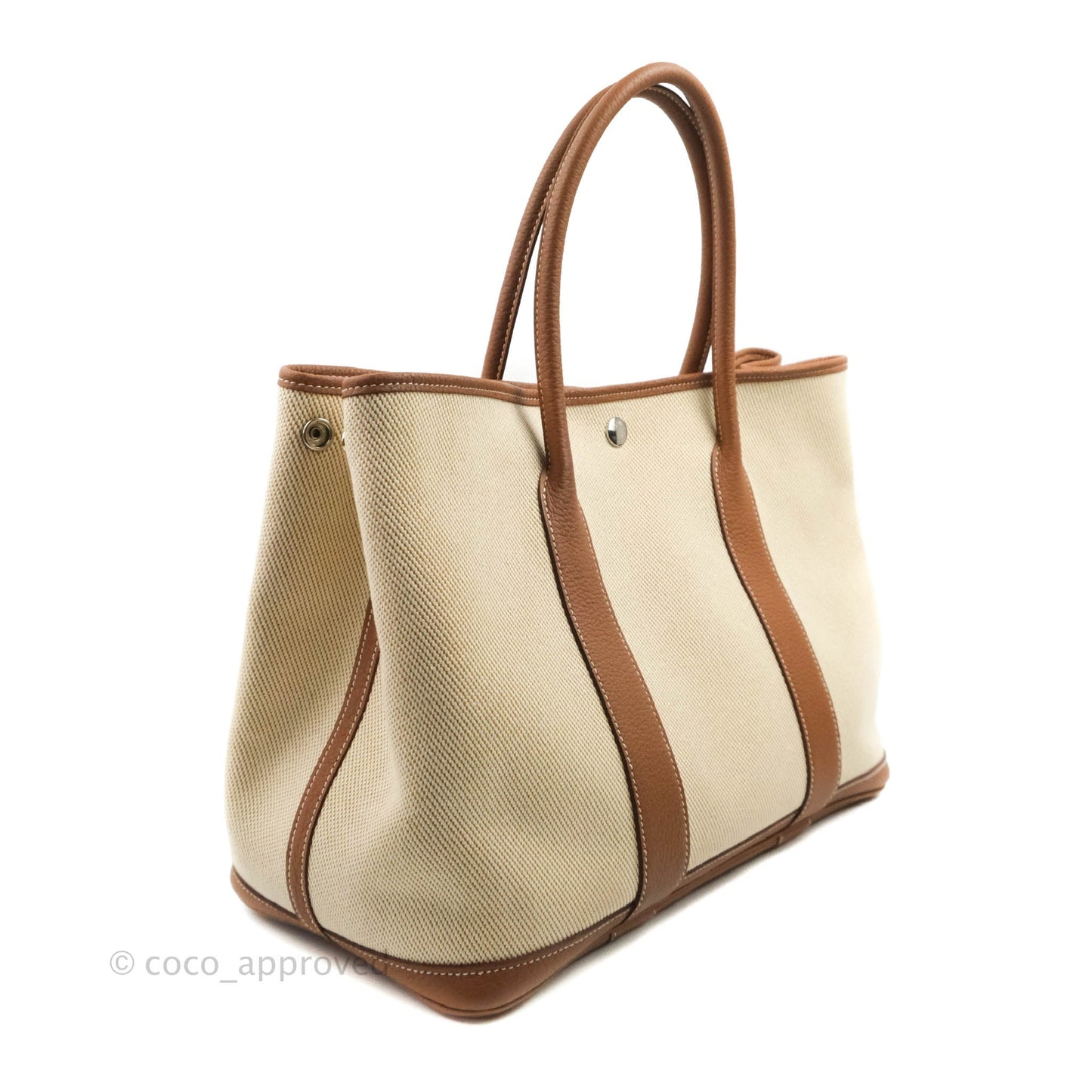 Hermès Garden Party 36 Ecru/Desert/Gold Canvas