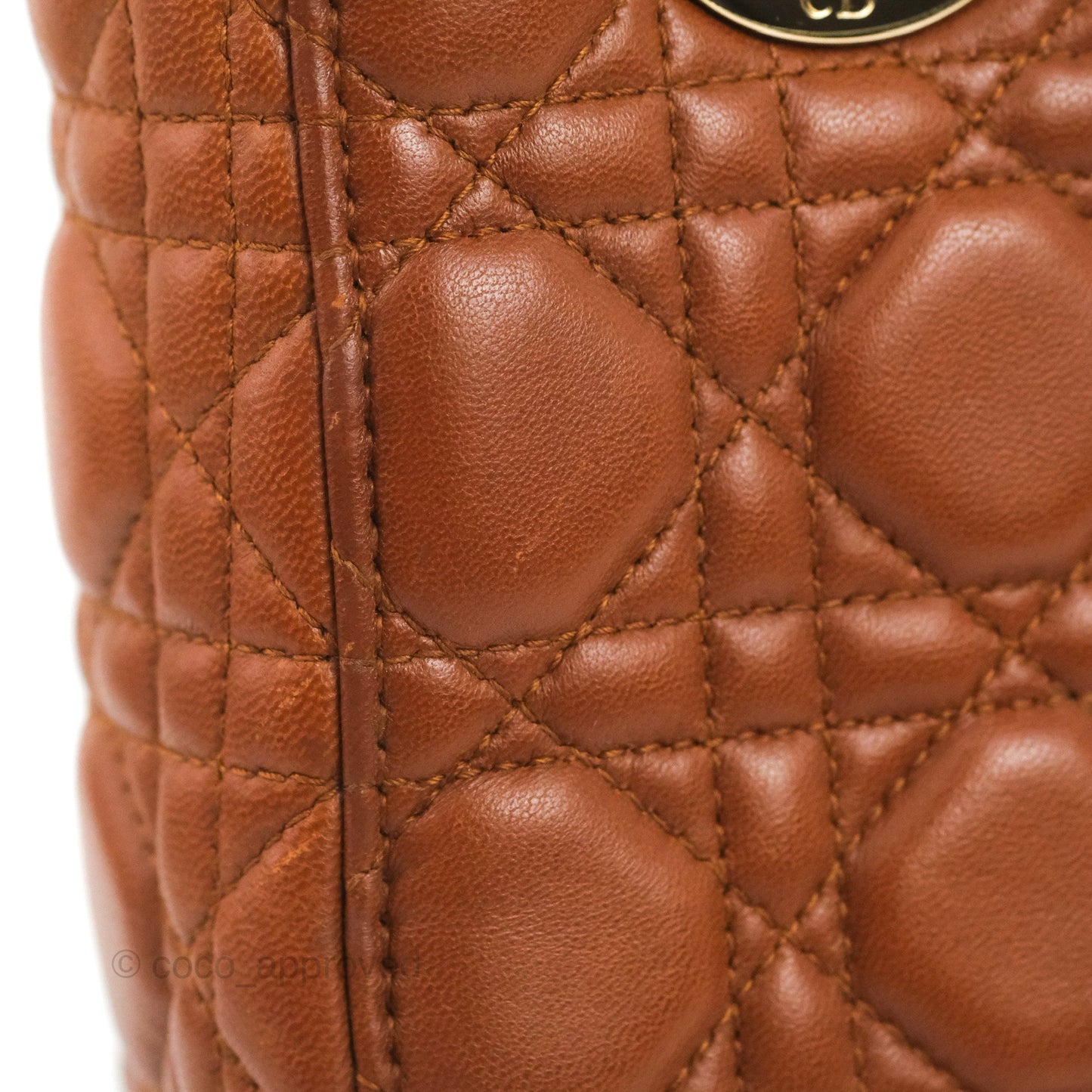 Christian Dior My ABCDior Lady Dior Brown Lambskin Gold Hardware