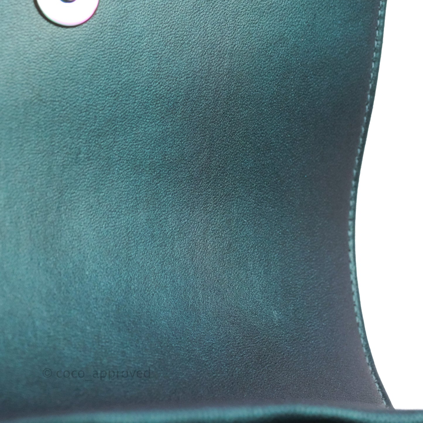 Chanel Quilted CC Filigree Backpack Caviar Iridescent Dark Turquoise Rainbow Hardware
