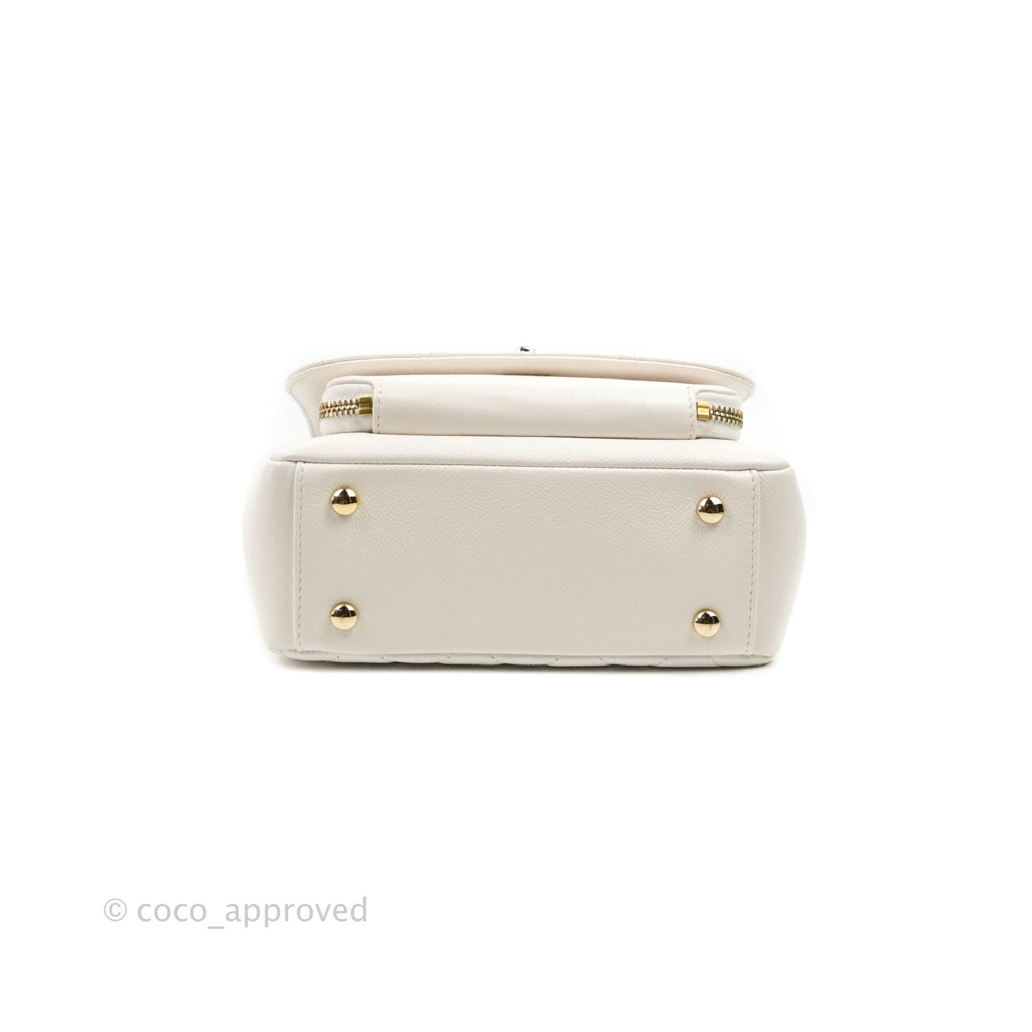 Chanel Quilted Small Business Affinity Flap White Caviar Gold Hardware