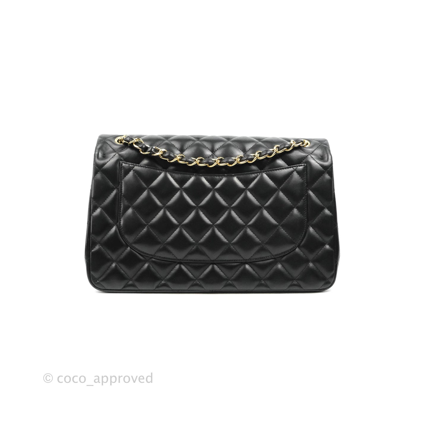 Chanel Jumbo Double Flap Black Lambskin Gold Hardware