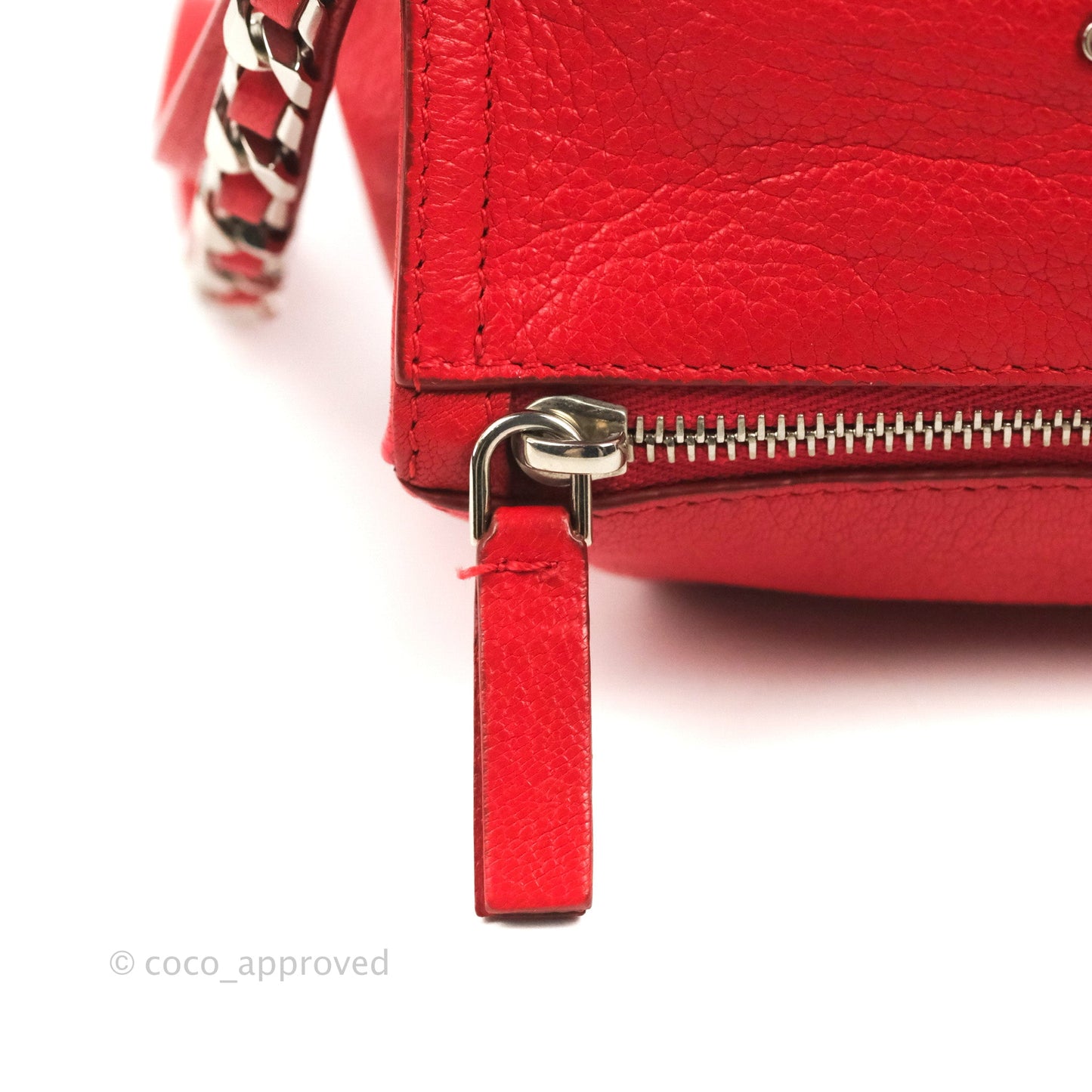 Givenchy Pandora Pouch Red Calfskin Silver Hardware