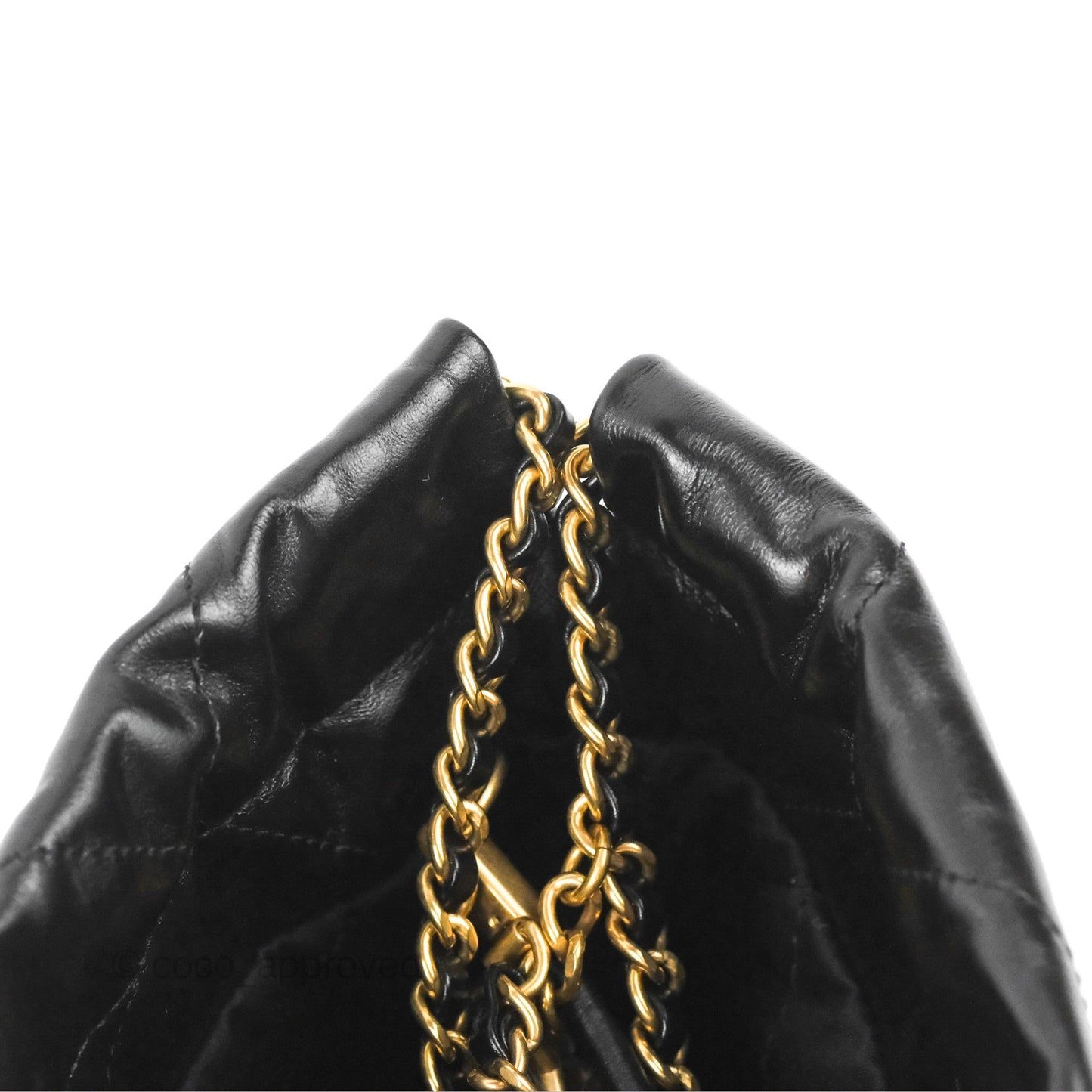 Chanel 22 Mini Bag Black Crumpled Calfskin
