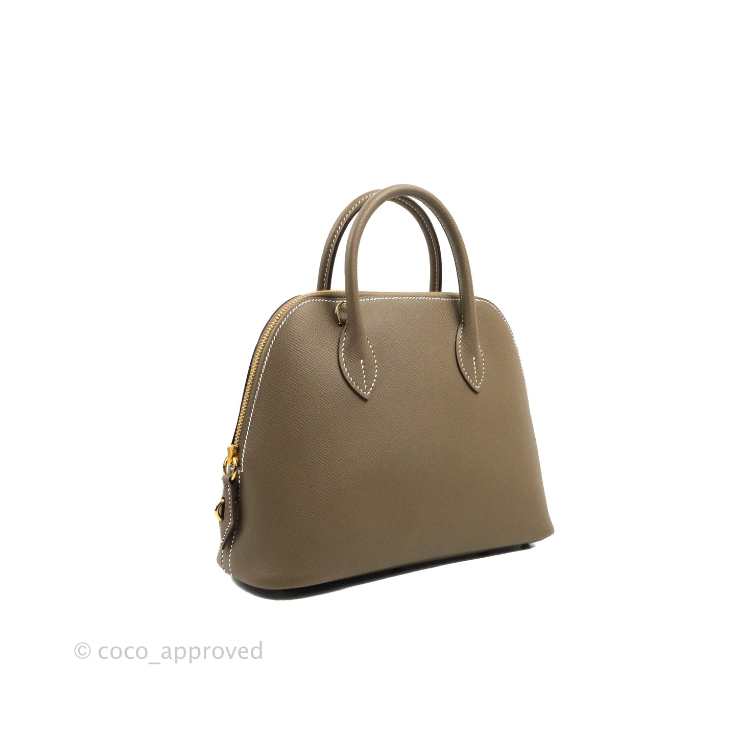 Hermès Bolide 1923 25 Etoupe Epsom Gold Hardware