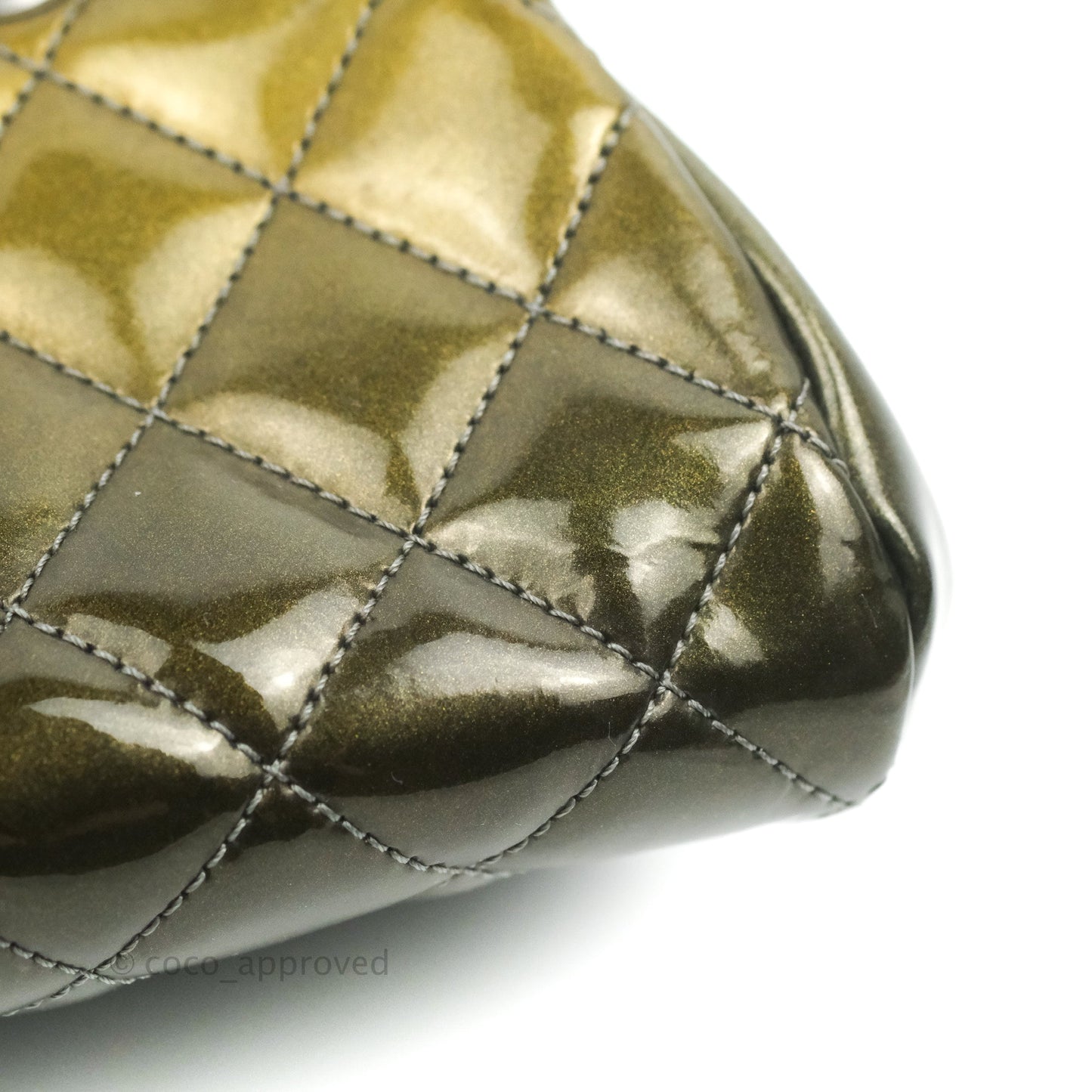 Chanel Small Mademoiselle Bowling Gradient Gold Patent Ruthenium Hardware