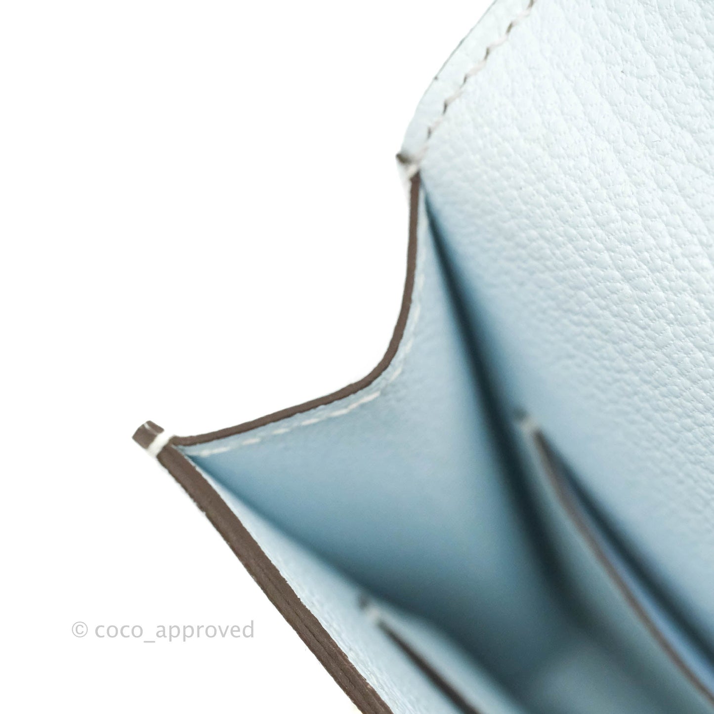 Hermès Roulis Slim Wallet Bleu Brume Gold Hardware
