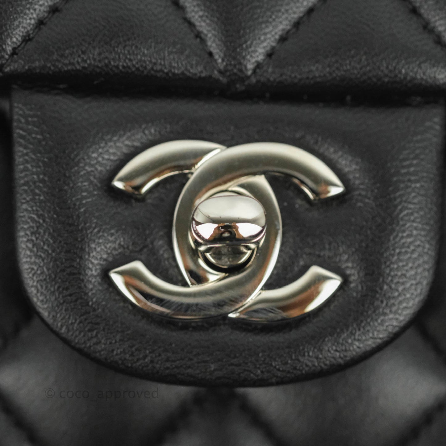 Chanel Small S/M Classic Flap Black Lambskin Silver Hardware