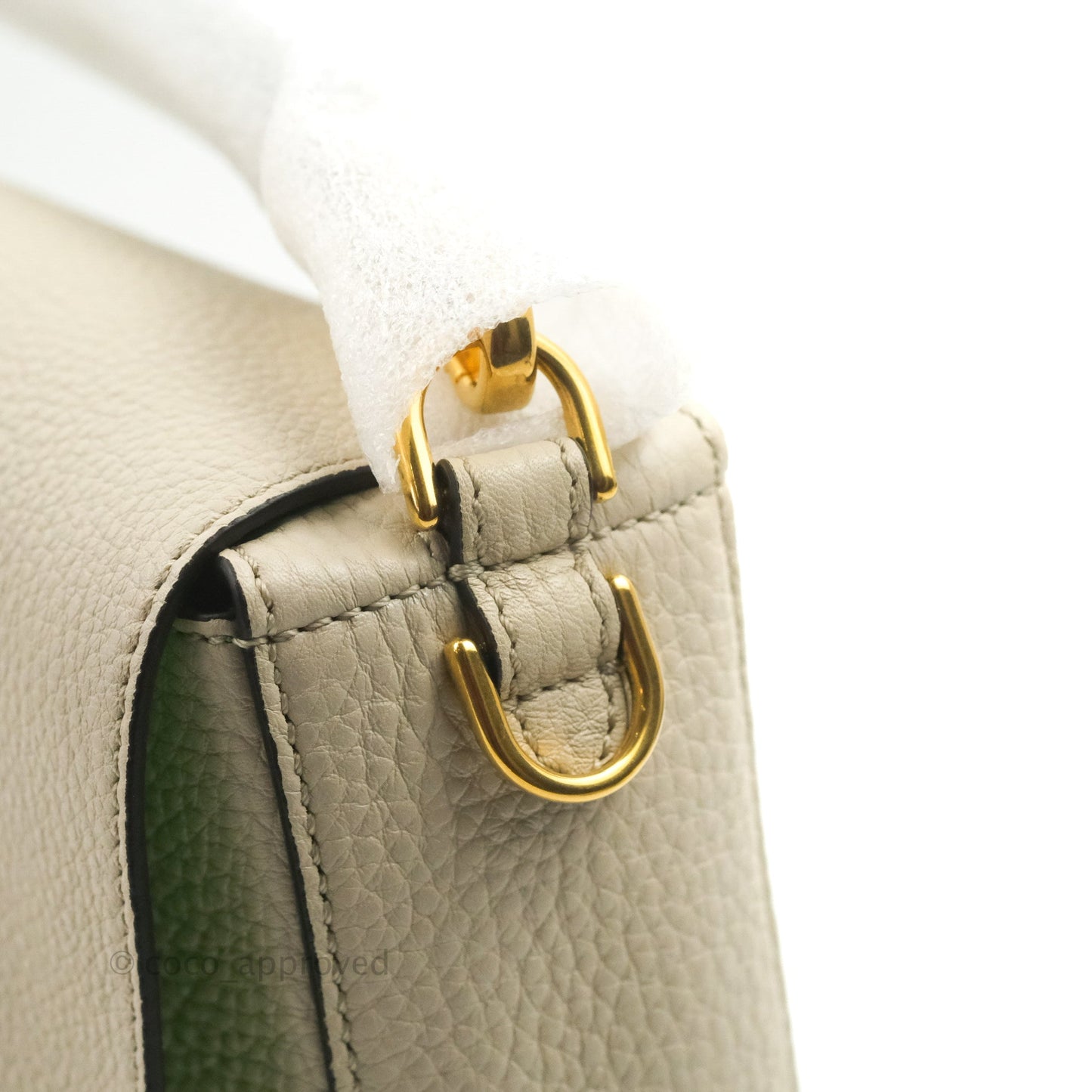 Fendi Large Selleria Baguette NM Bag Calfskin Ivory