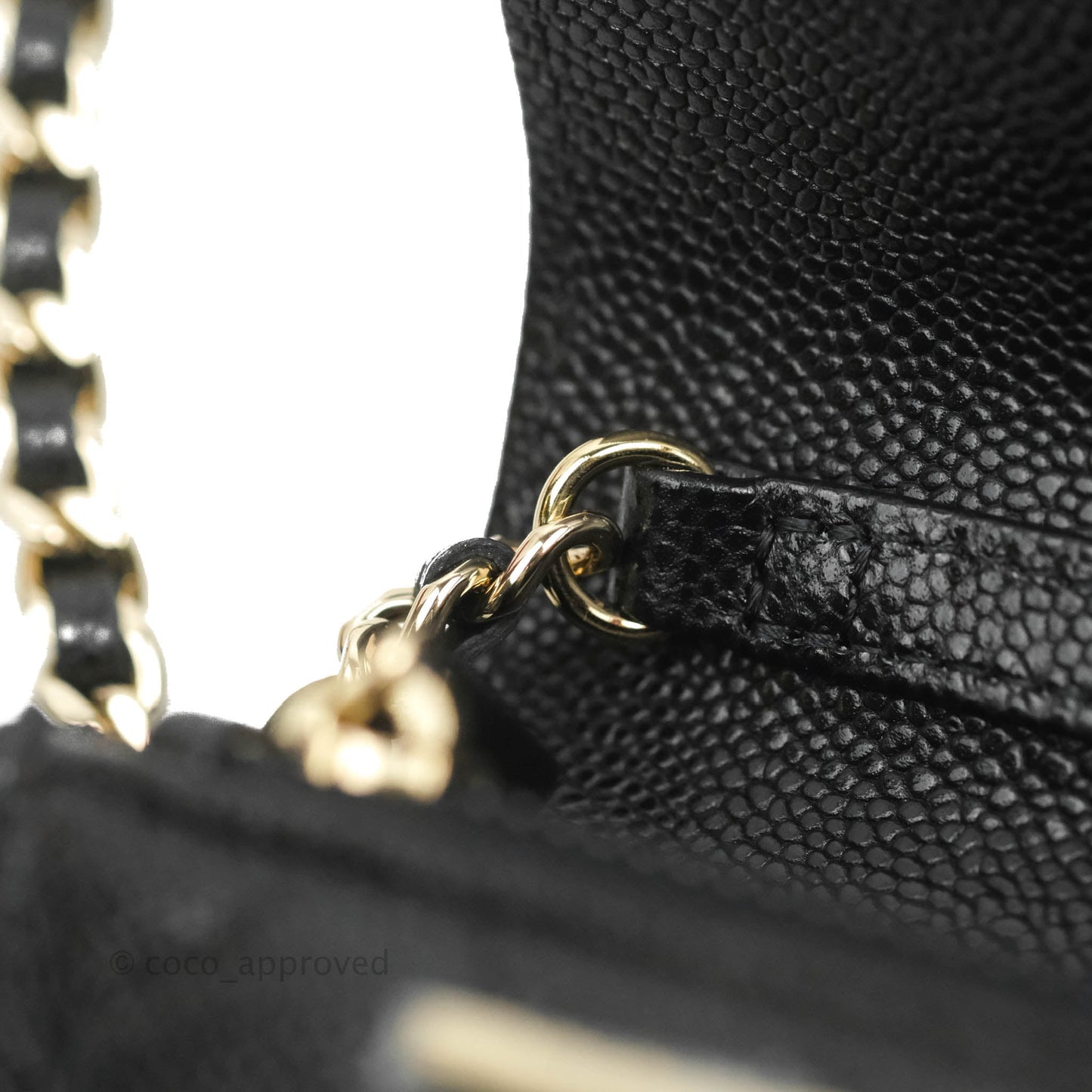 Chanel Business Affinity Clutch With Chain Black Caviar Gold Hardware