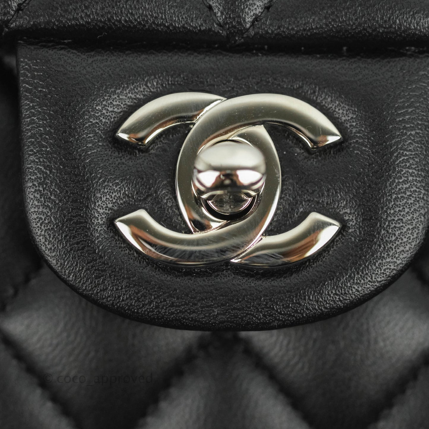 Chanel Small S/M Classic Flap Black Lambskin Silver Hardware