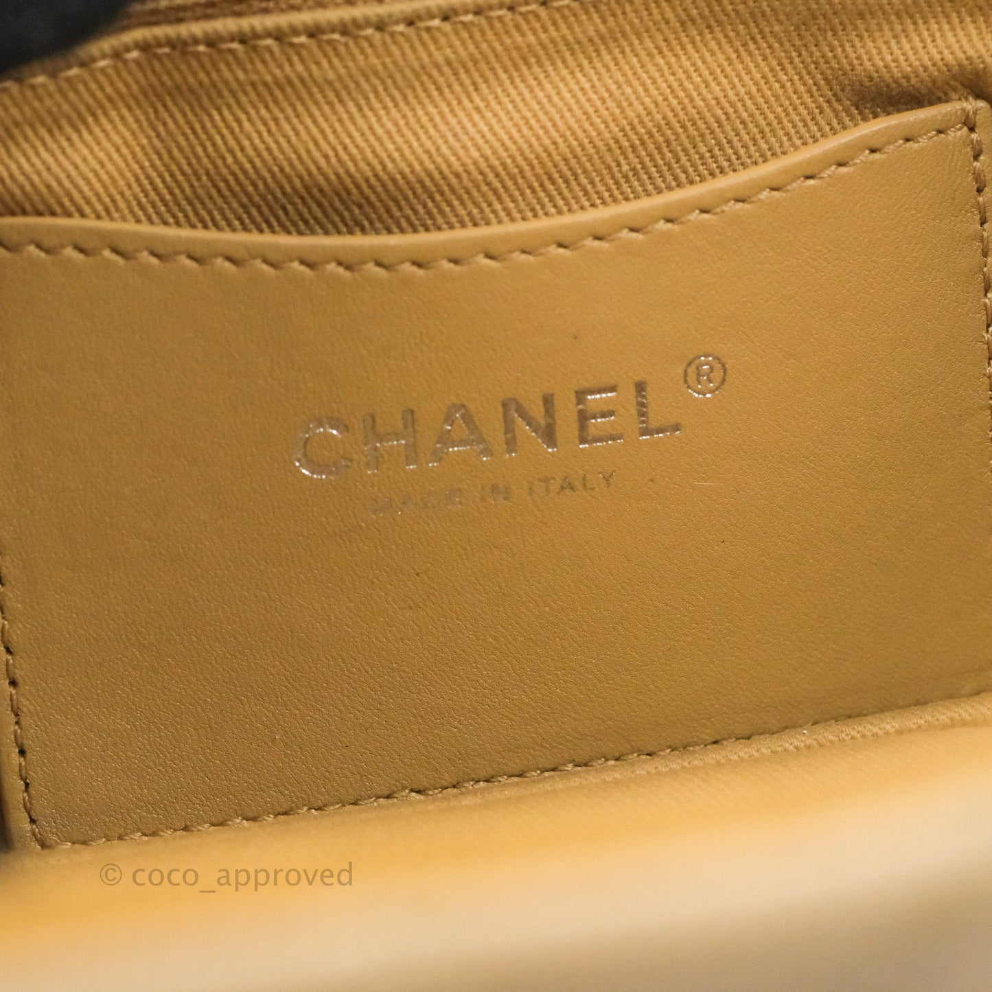 Chanel Medium Mademoiselle Bowling Beige/Brown Caviar Silver Hardware