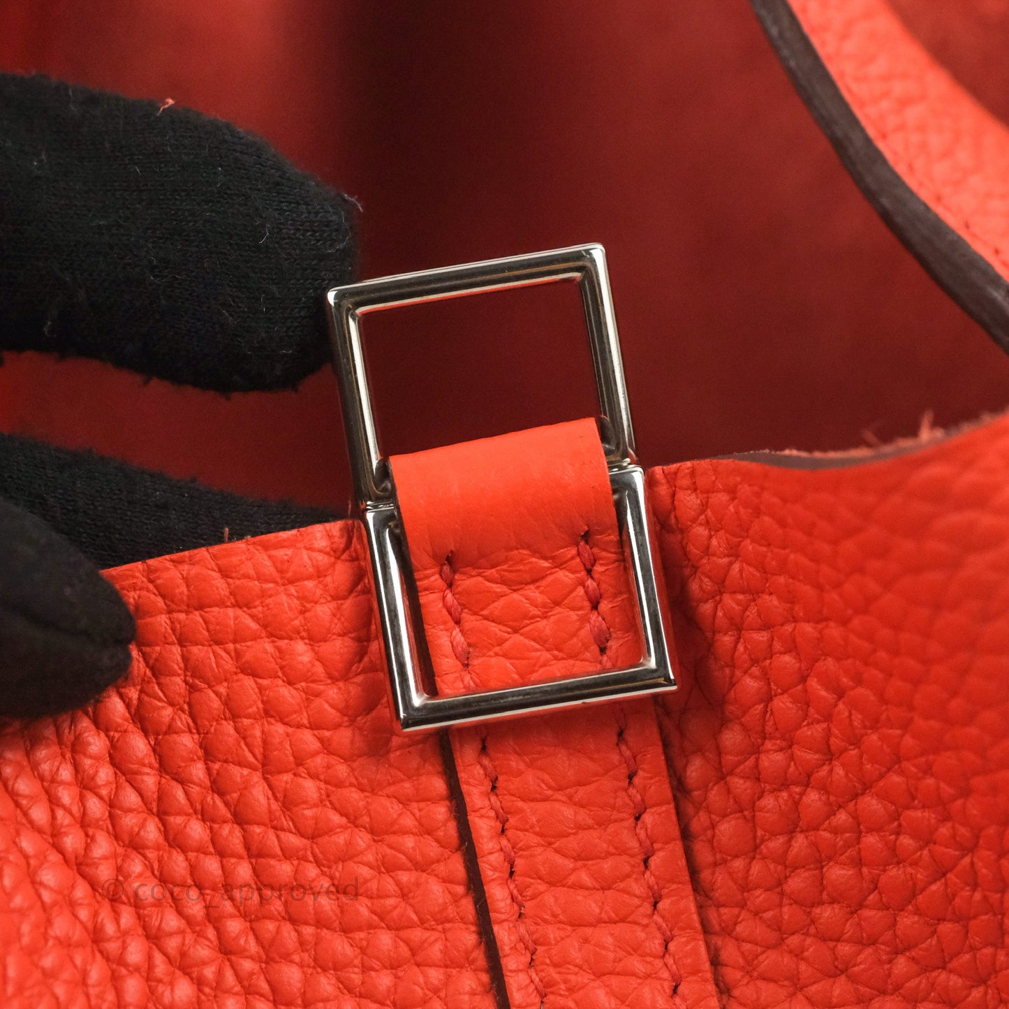 Hermès Picotin 22 Orange Clemence Palladium Hardware